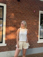 Flo Boutique Tanktop Jamie Studs White