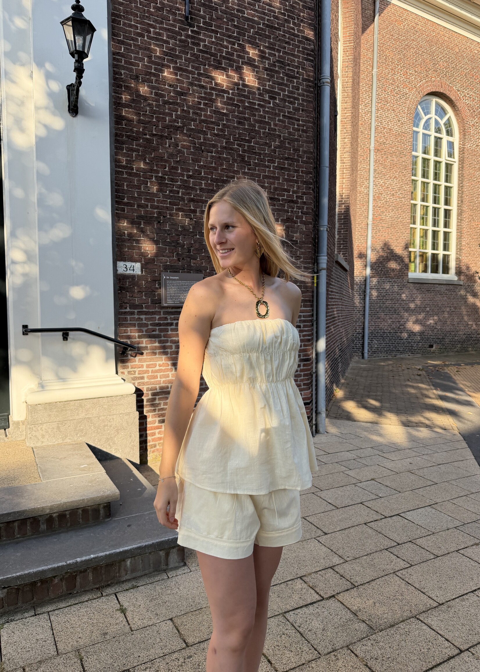 Flo Boutique Top Ylva Yellow