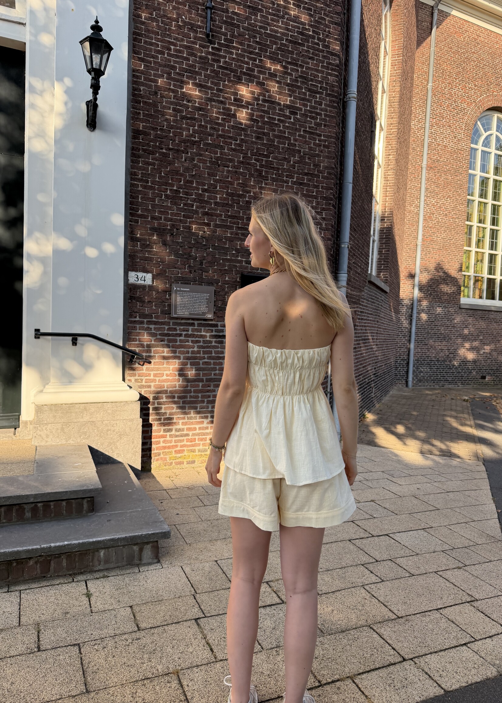 Flo Boutique Short Ylva Yellow