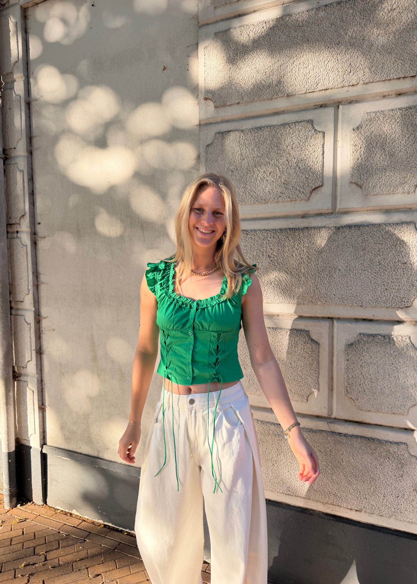 Flo Boutique Top Maas Green