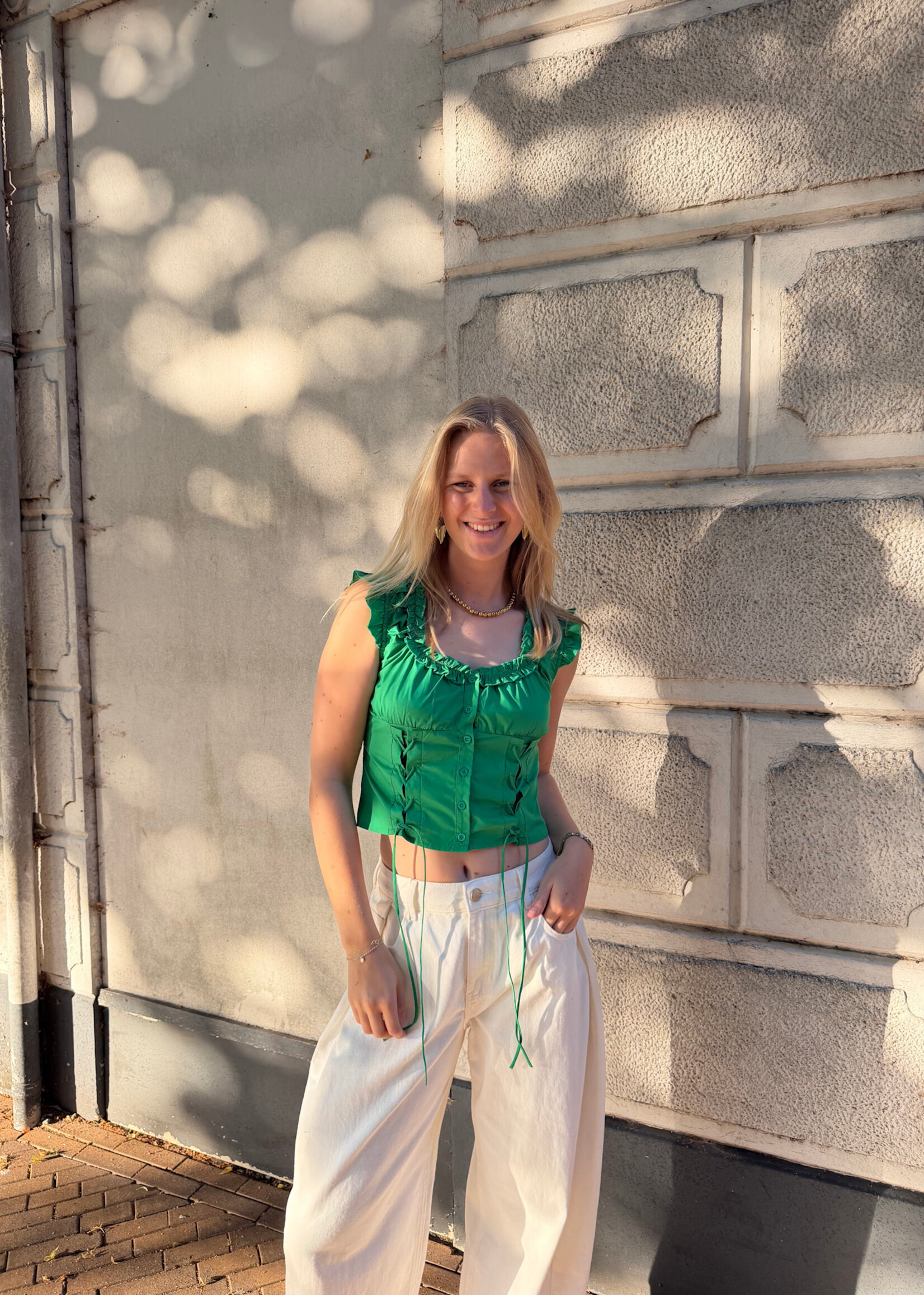 Flo Boutique Top Maas Green