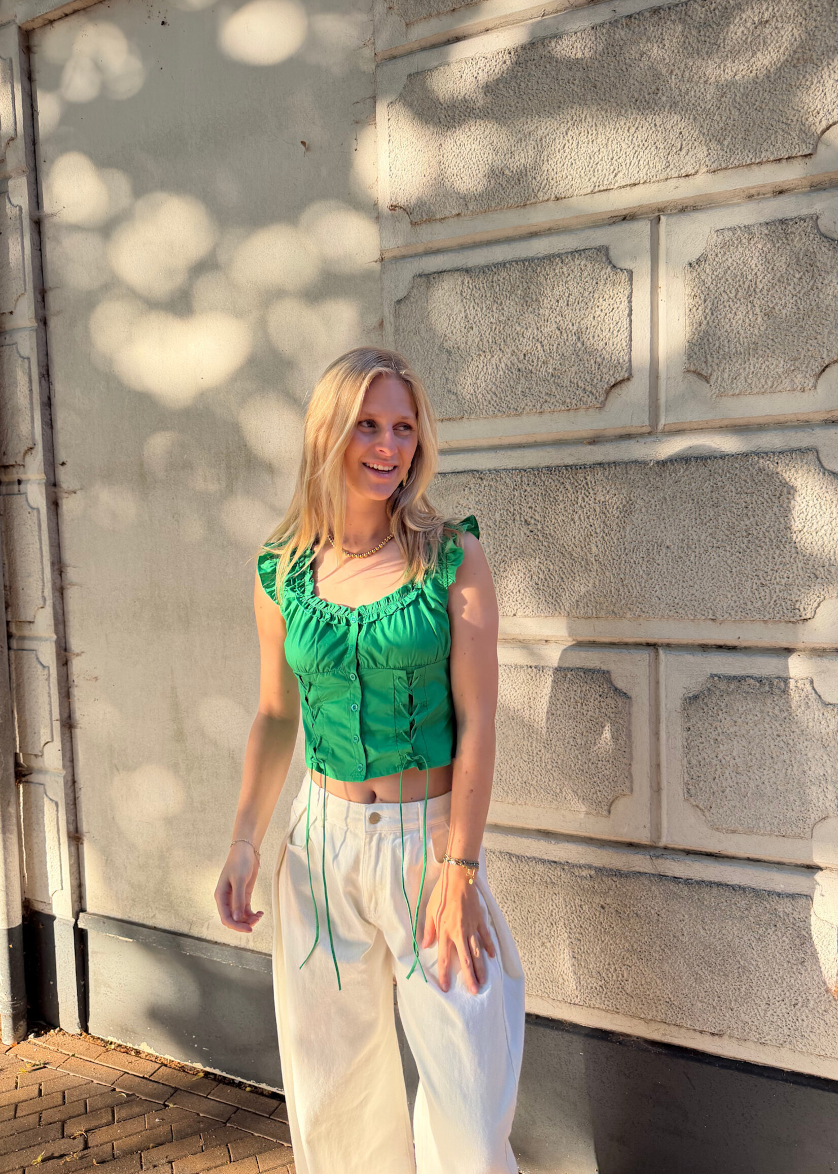 Flo Boutique Top Maas Green