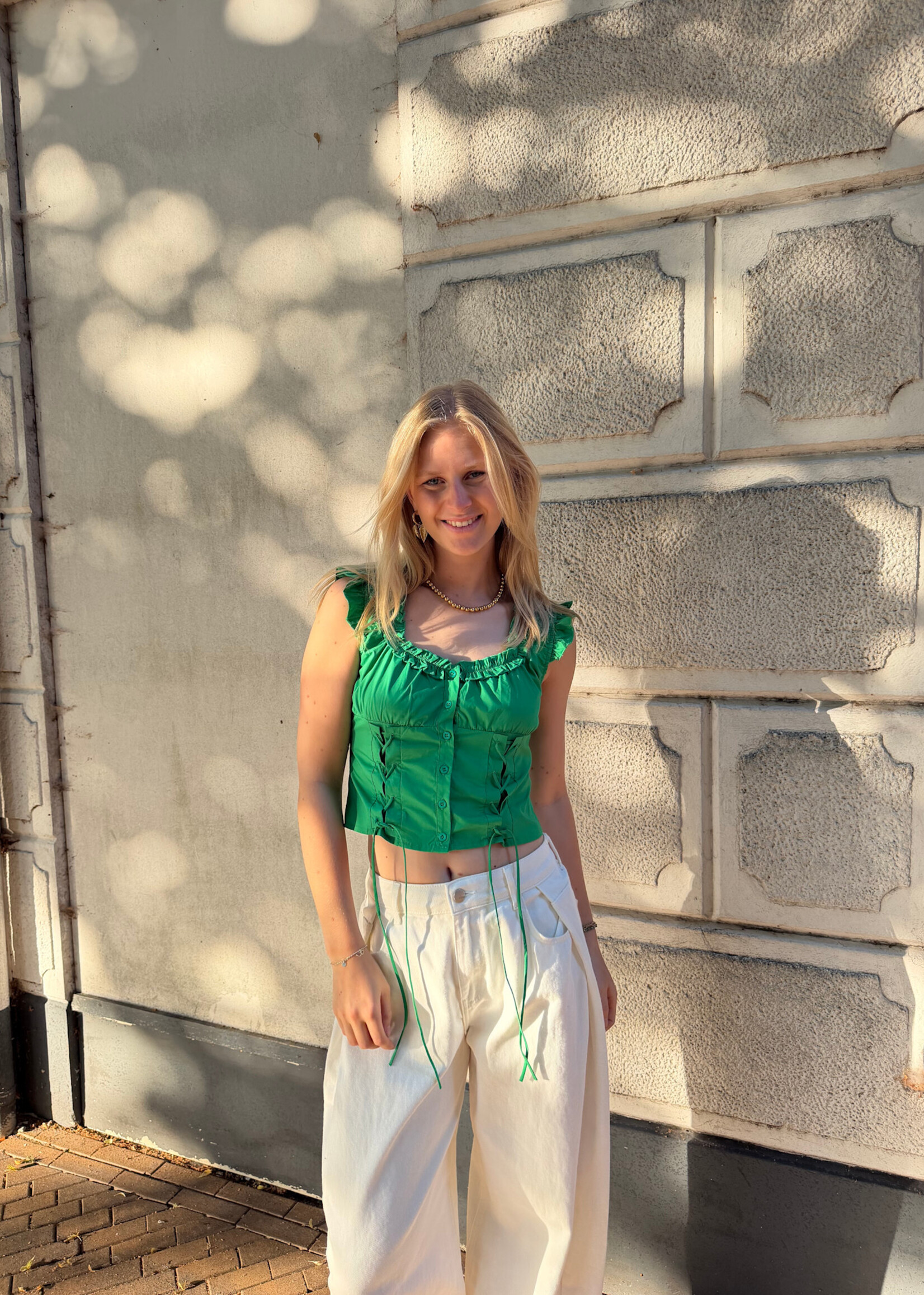 Flo Boutique Top Maas Green