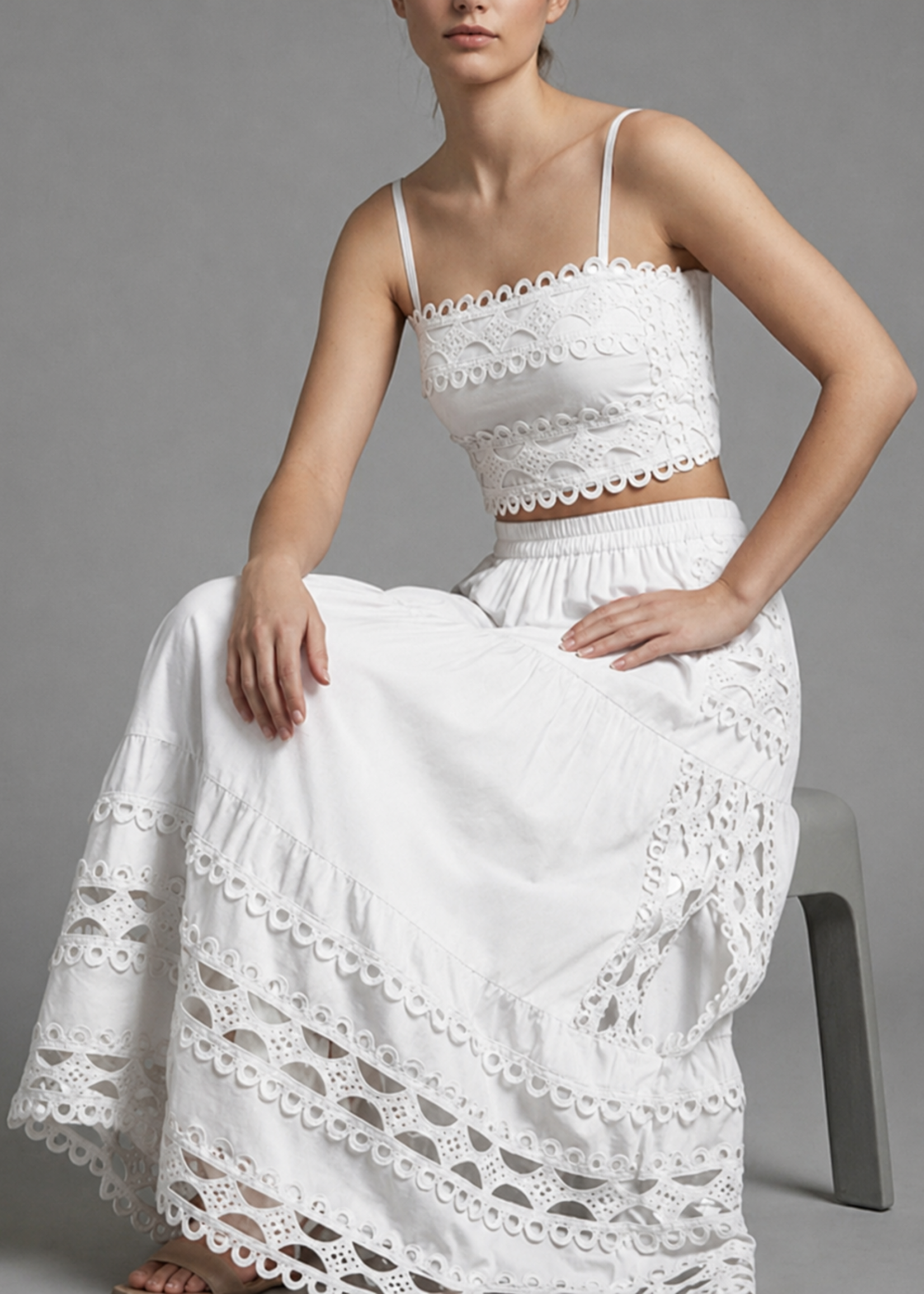 Flo Boutique Rok Phileine White