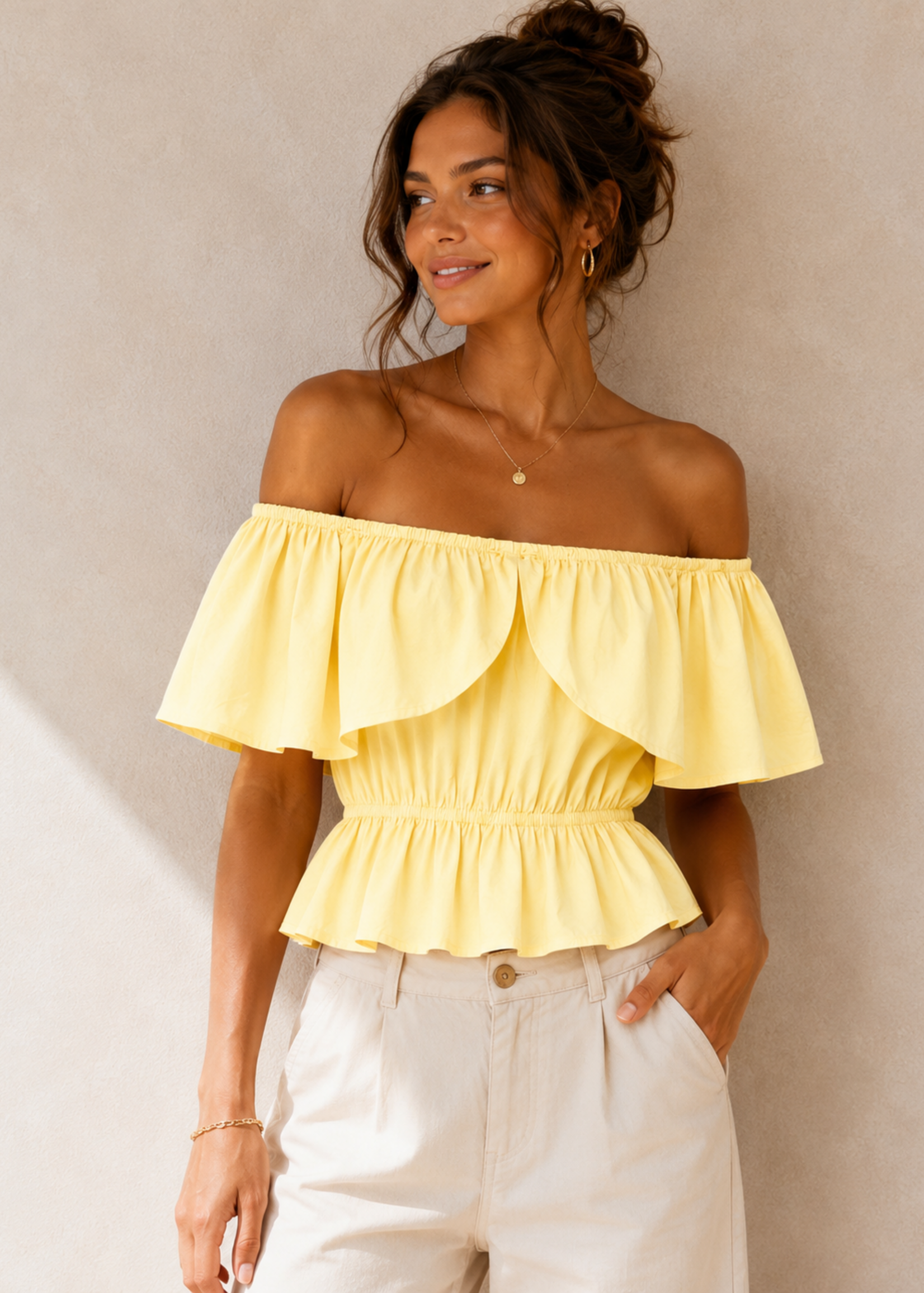 Flo Boutique Top Phie Yellow