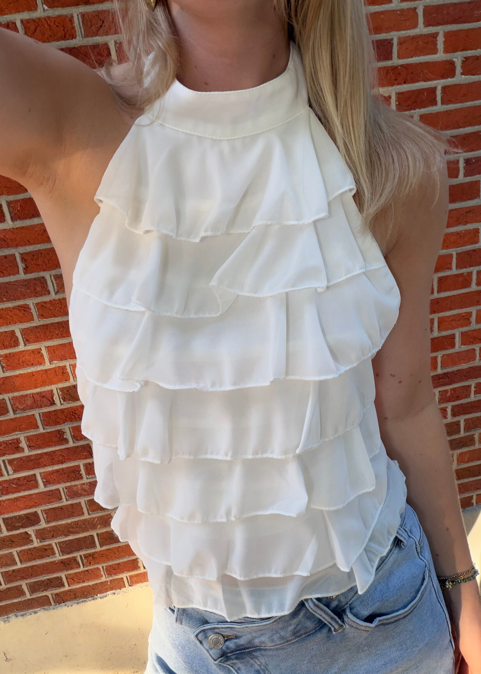 Flo Boutique Top Maddie White