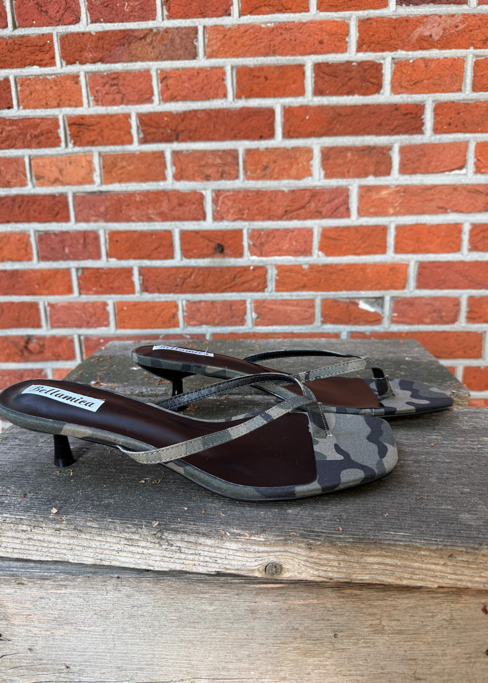 Flo Boutique Teenslipper Kitten Heel Ravi Camo