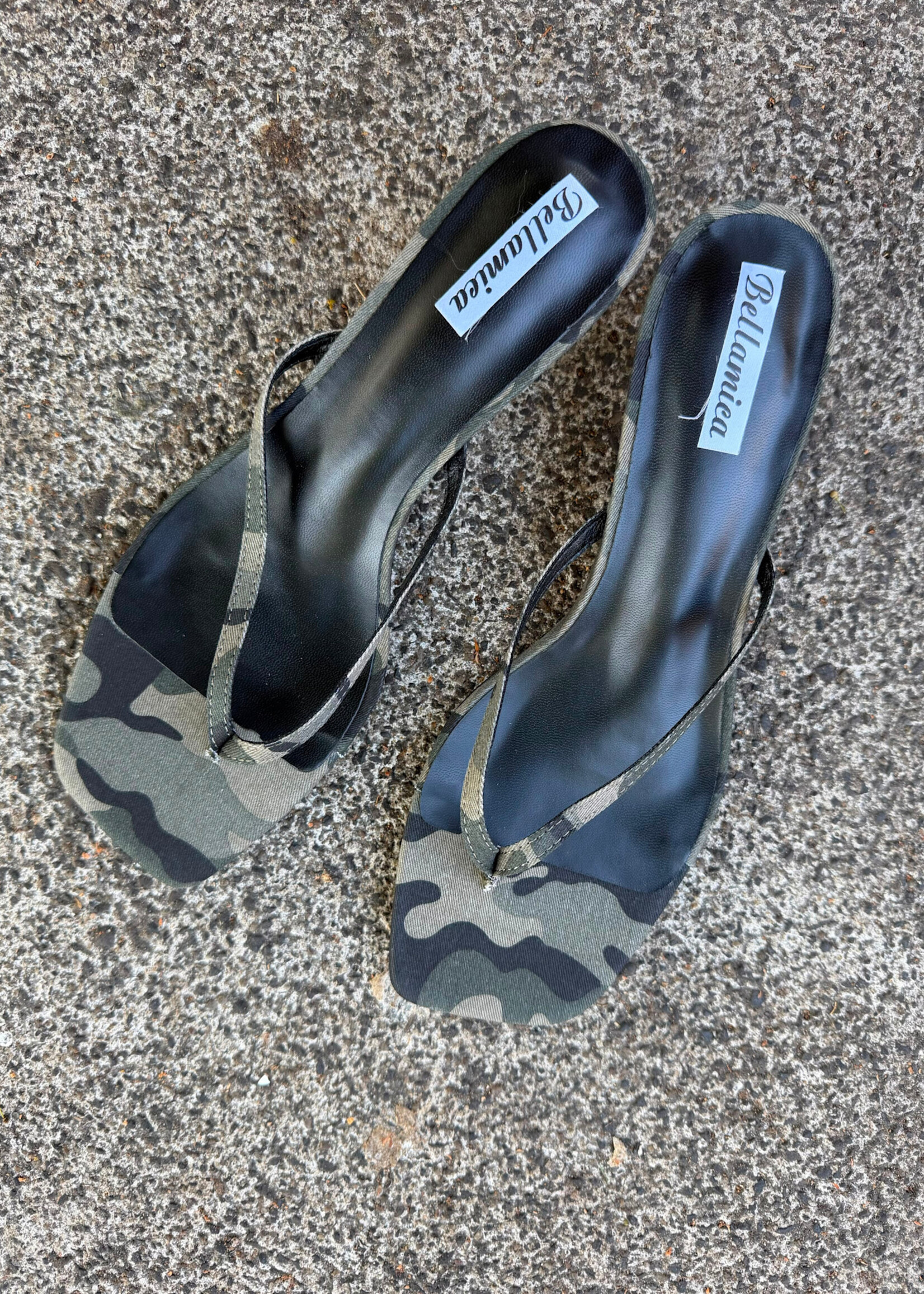 Flo Boutique Teenslipper Kitten Heel Ravi Camo