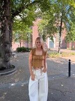 Flo Boutique Top Maas Khaki
