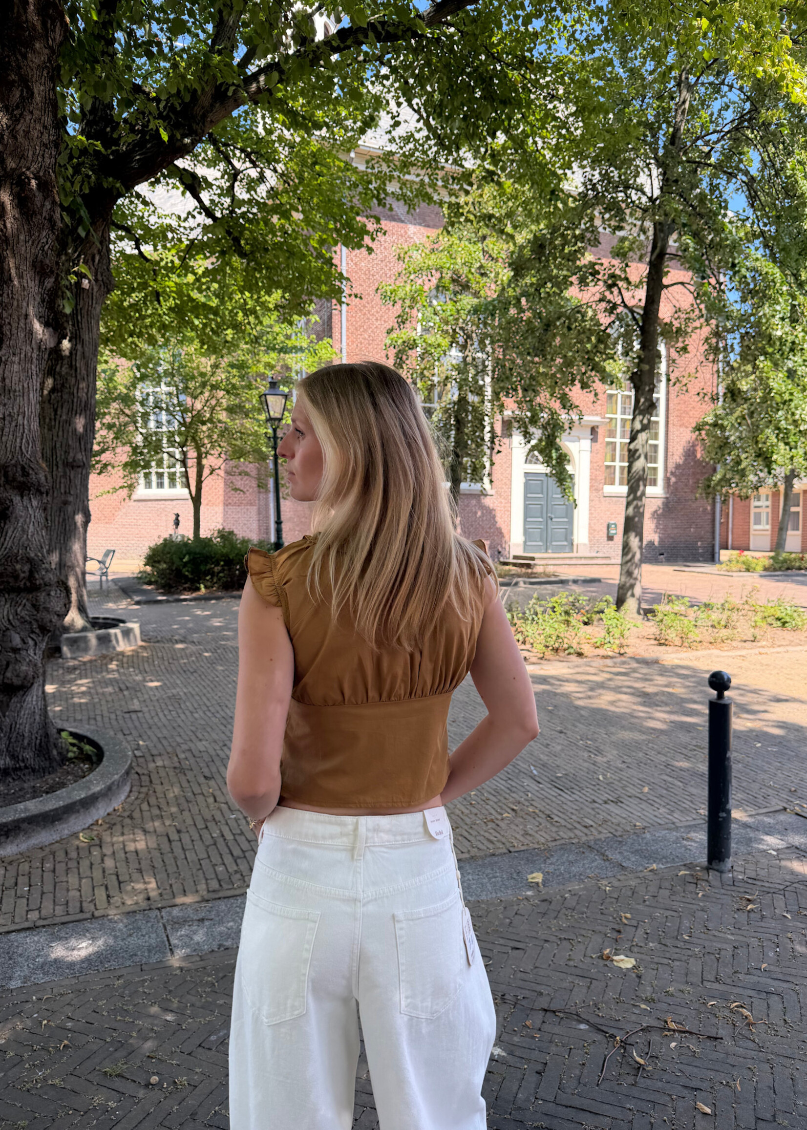 Flo Boutique Top Maas Khaki