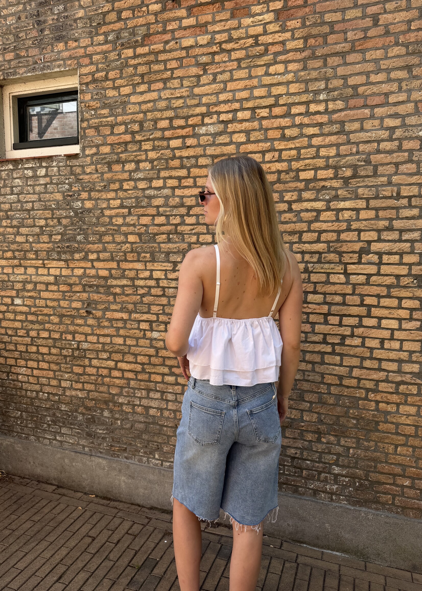 Flo Boutique Top Pip White