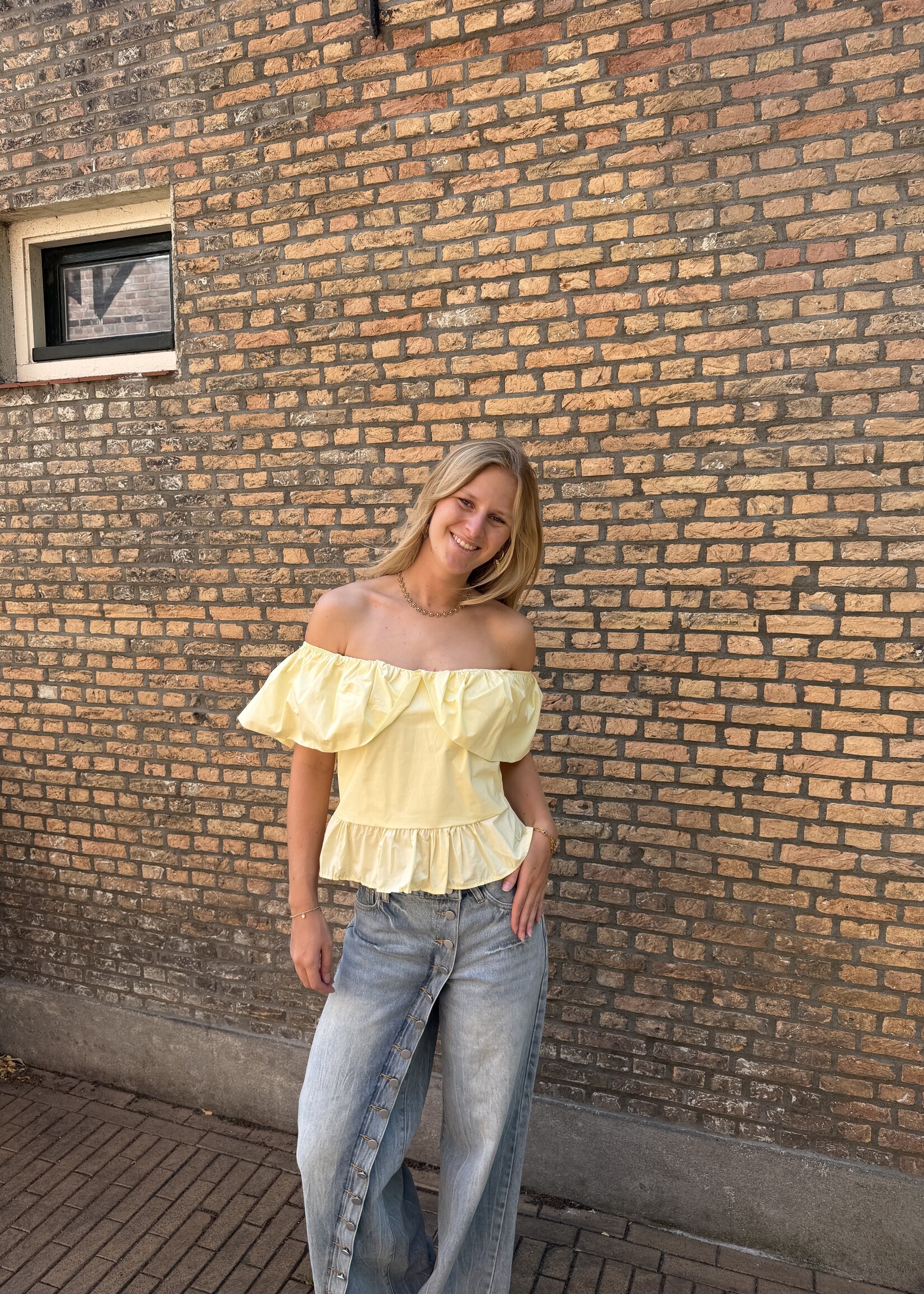 Flo Boutique Top Phie Yellow