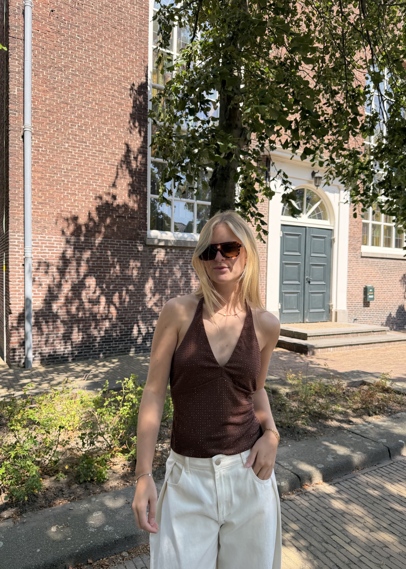Flo Boutique Top Philly Brown
