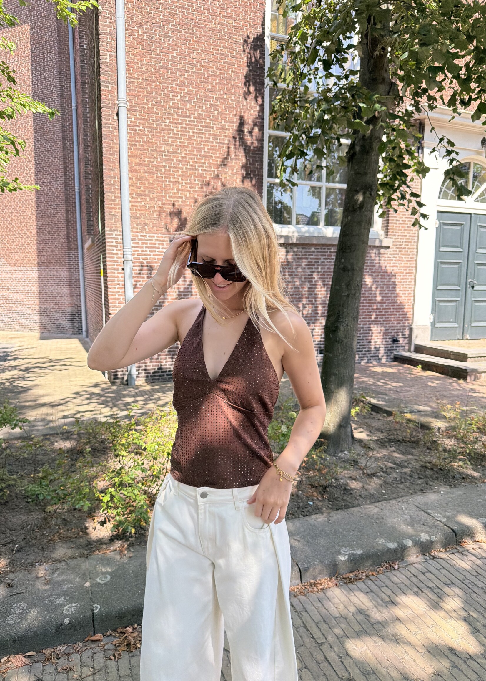 Flo Boutique Top Philly Brown