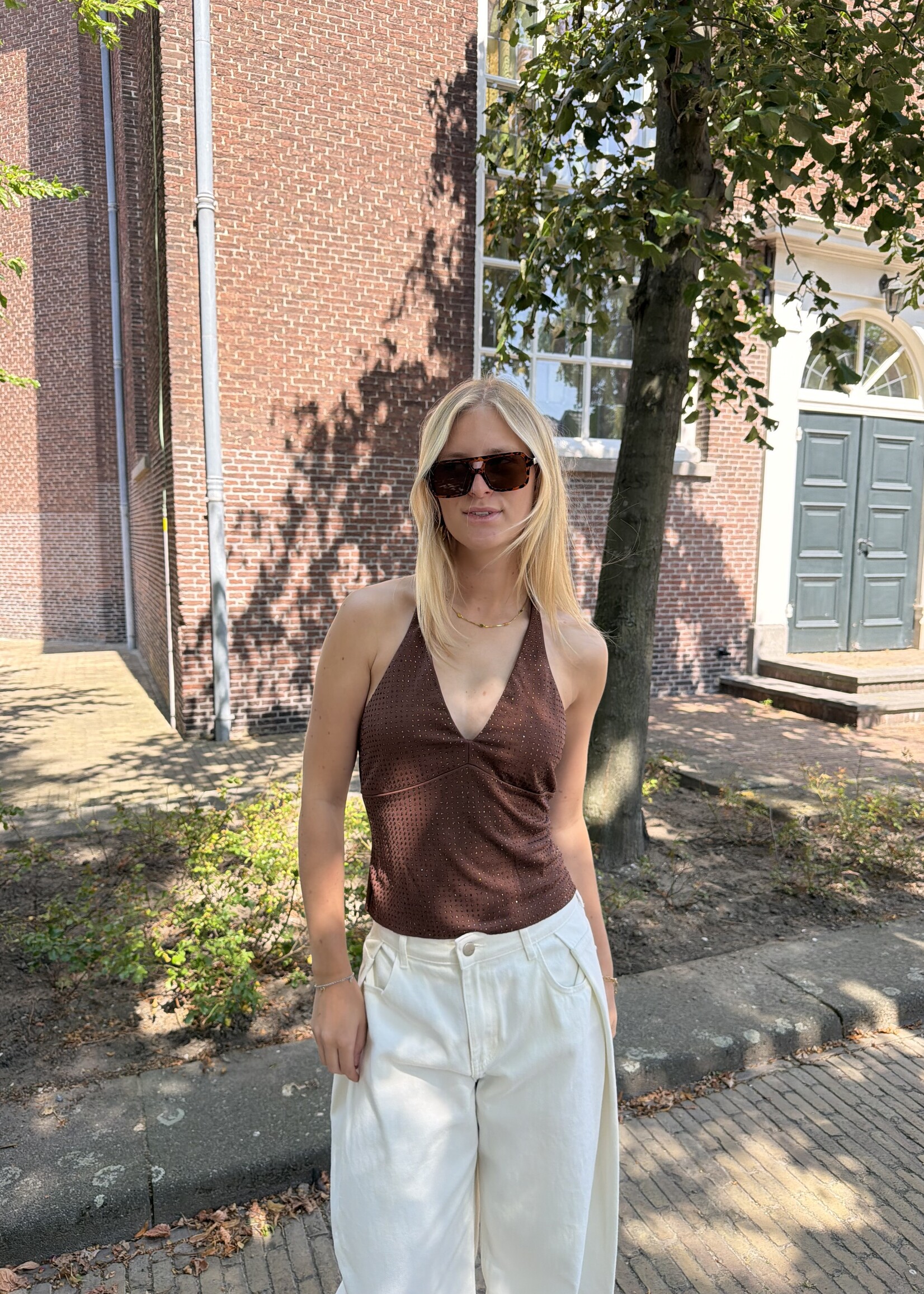 Flo Boutique Top Philly Brown