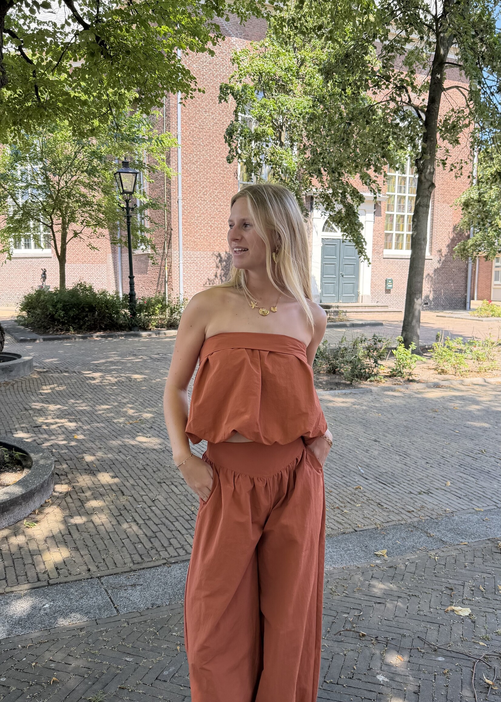 Flo Boutique Broek Philou Brown