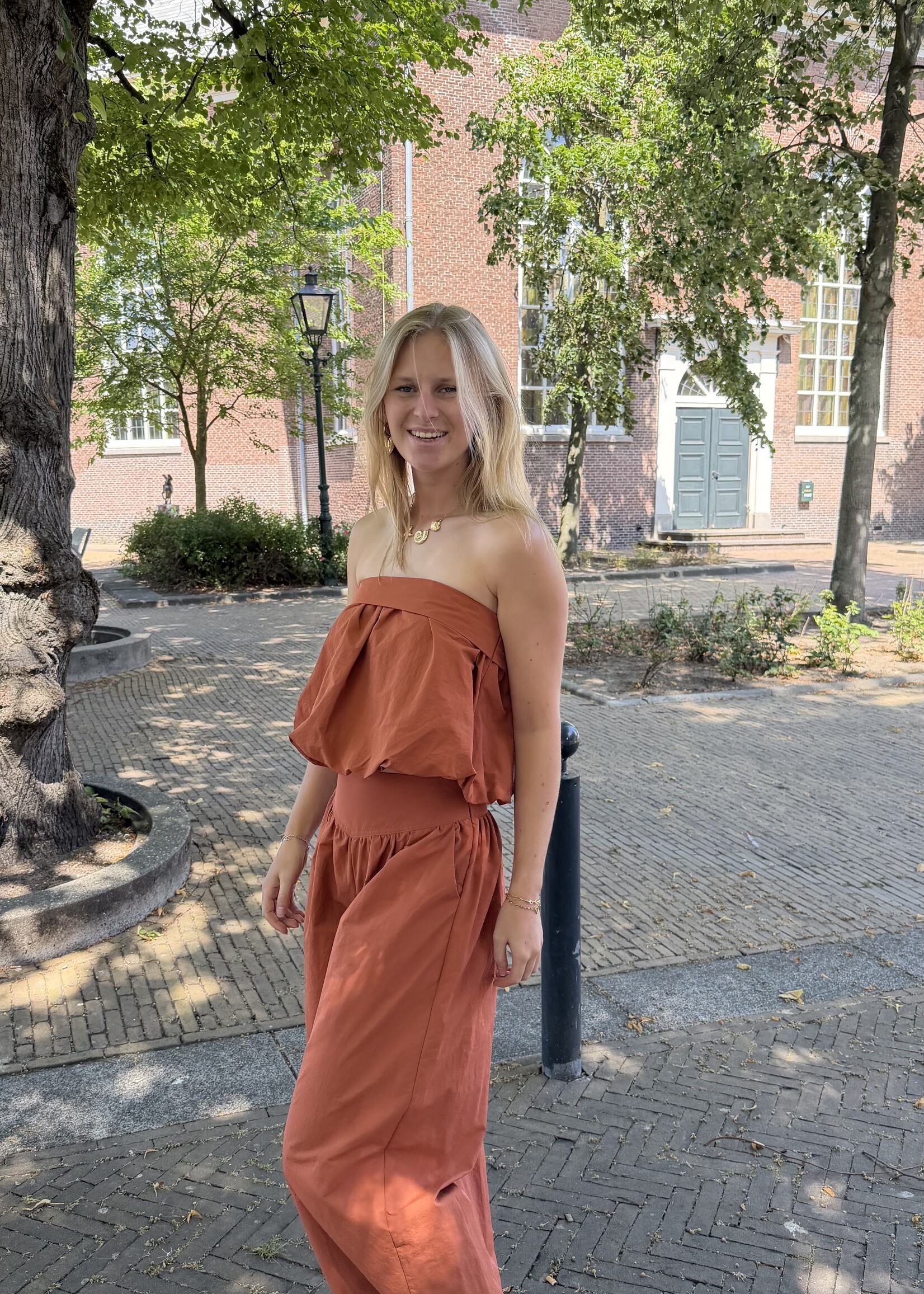 Flo Boutique Broek Philou Brown