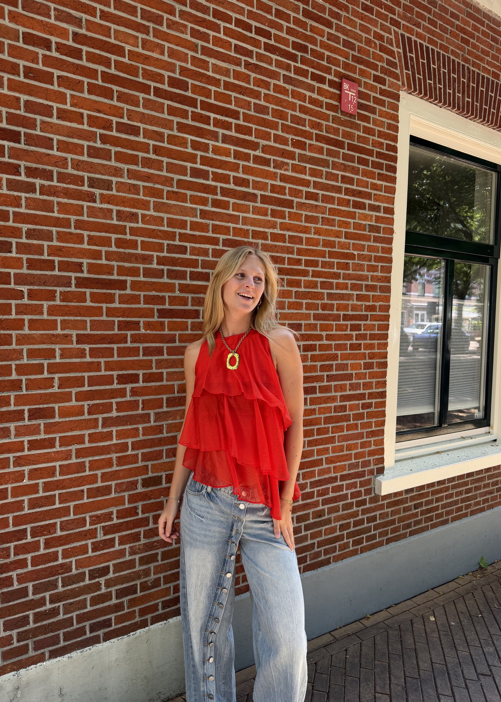Flo Boutique Top Pleun Red