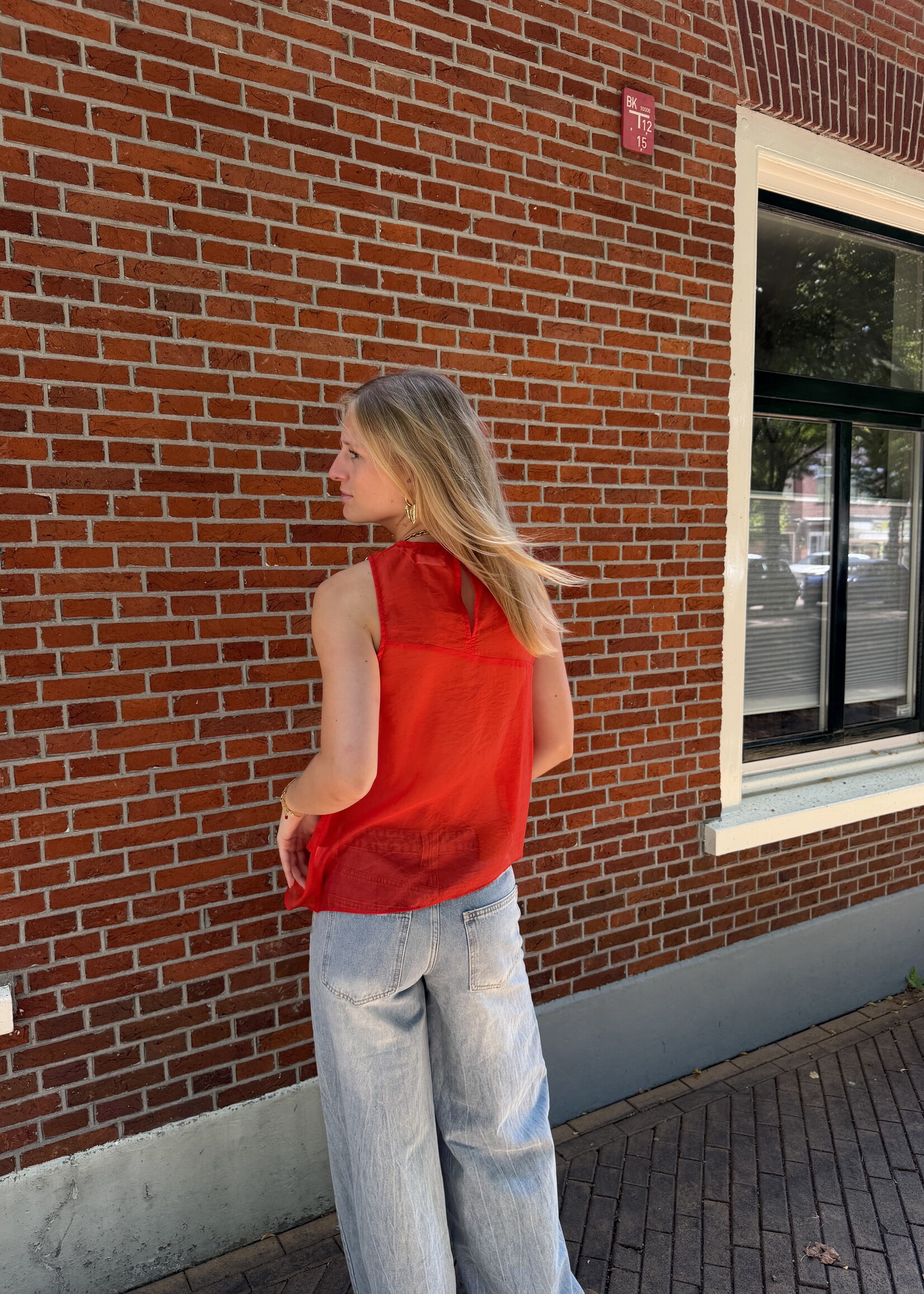 Flo Boutique Top Pleun Red