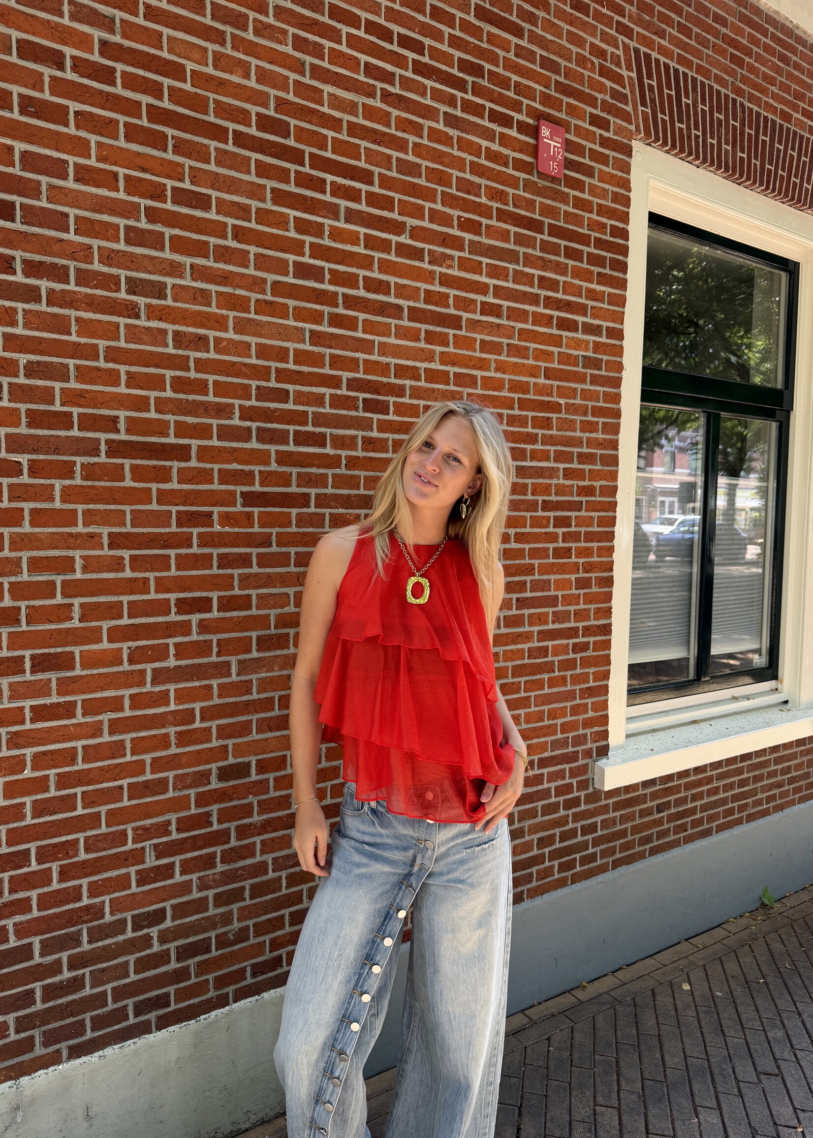 Flo Boutique Top Pleun Red