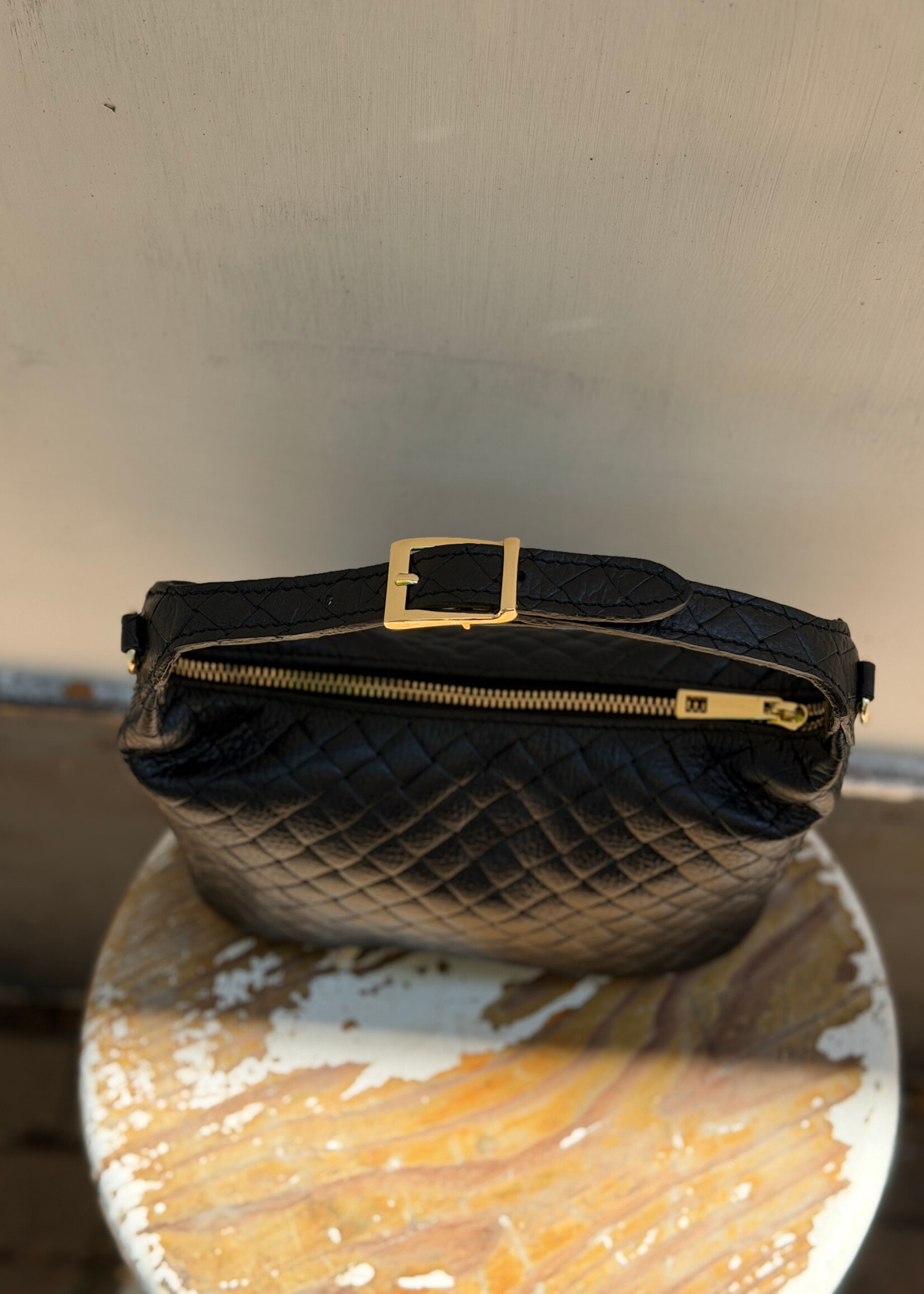 Flo Boutique Leren Tas Tess Black