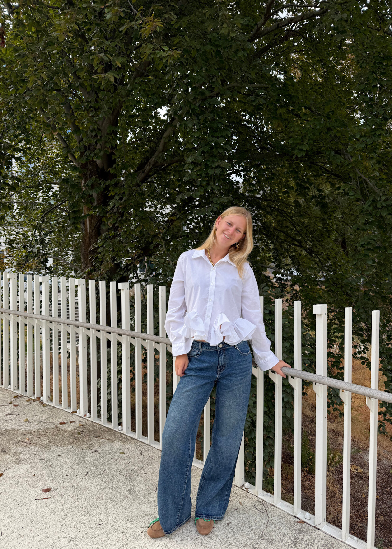 Flo Boutique Wide Leg Jeans Jager Mid-Blue