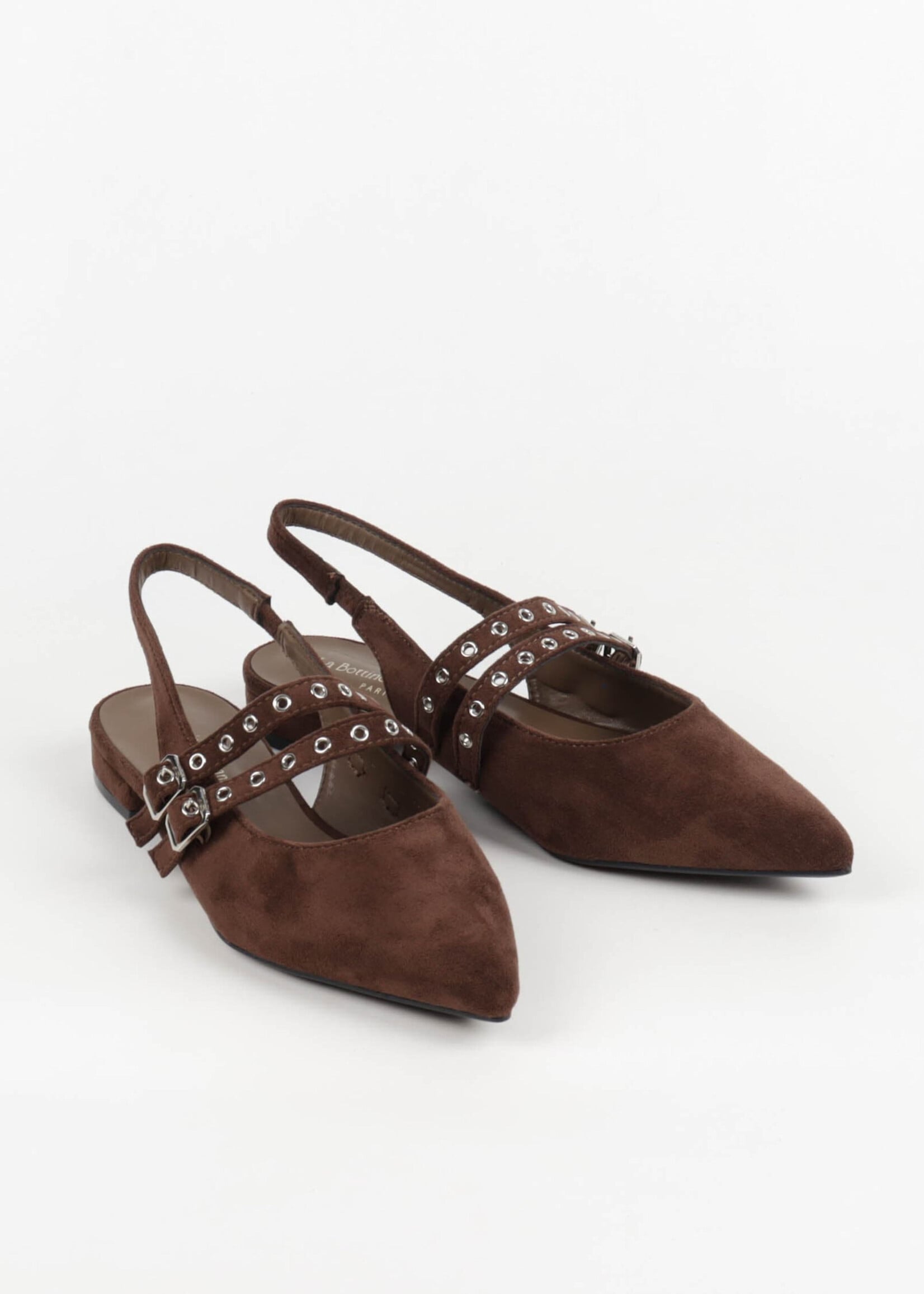 Flo Boutique Slingbacks Studs Choco