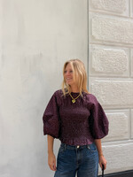 Flo Boutique Top Linde Dots Wine