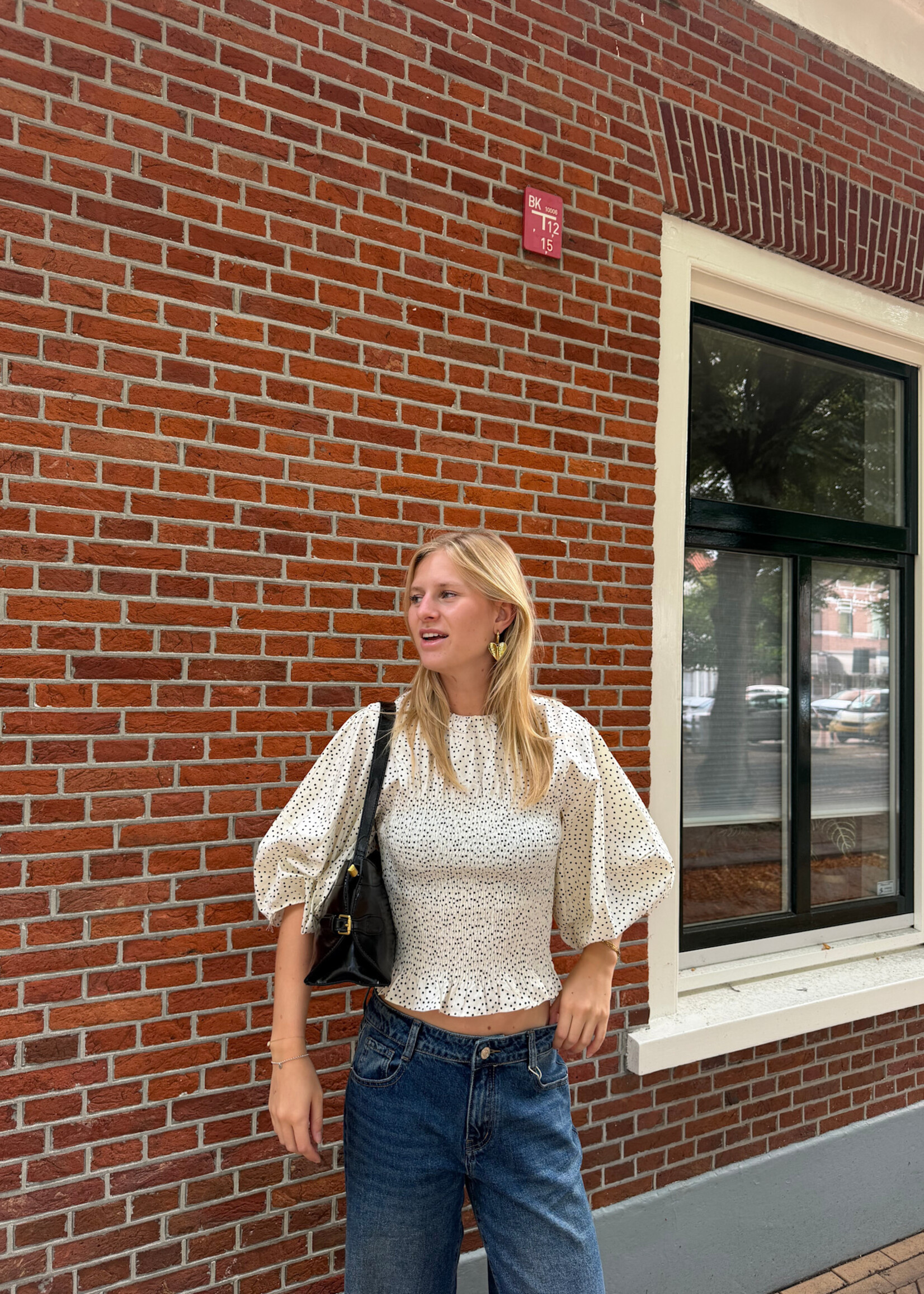 Flo Boutique Top Linde Dots Off-White