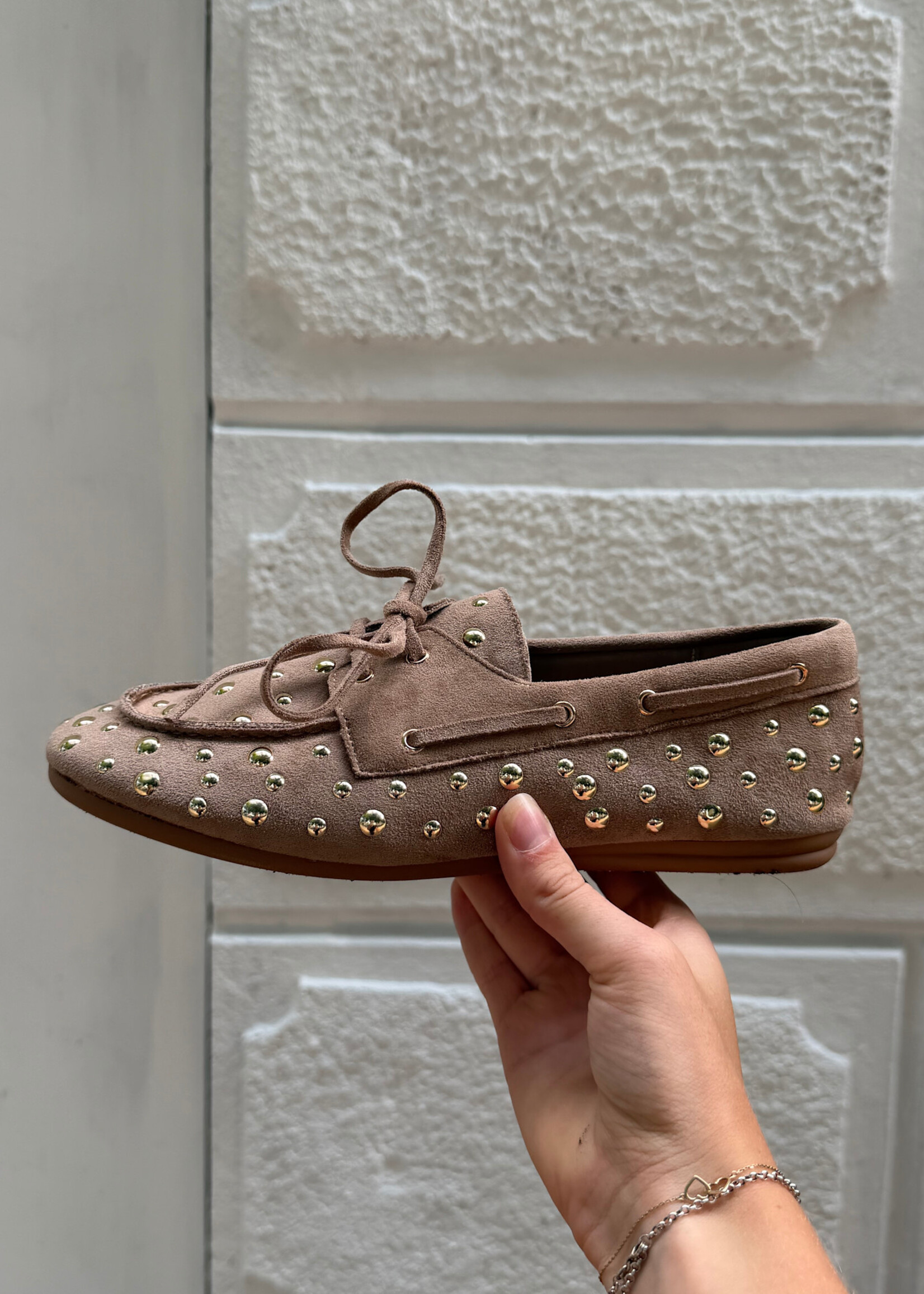 Flo Boutique Loafer Studs Taupe