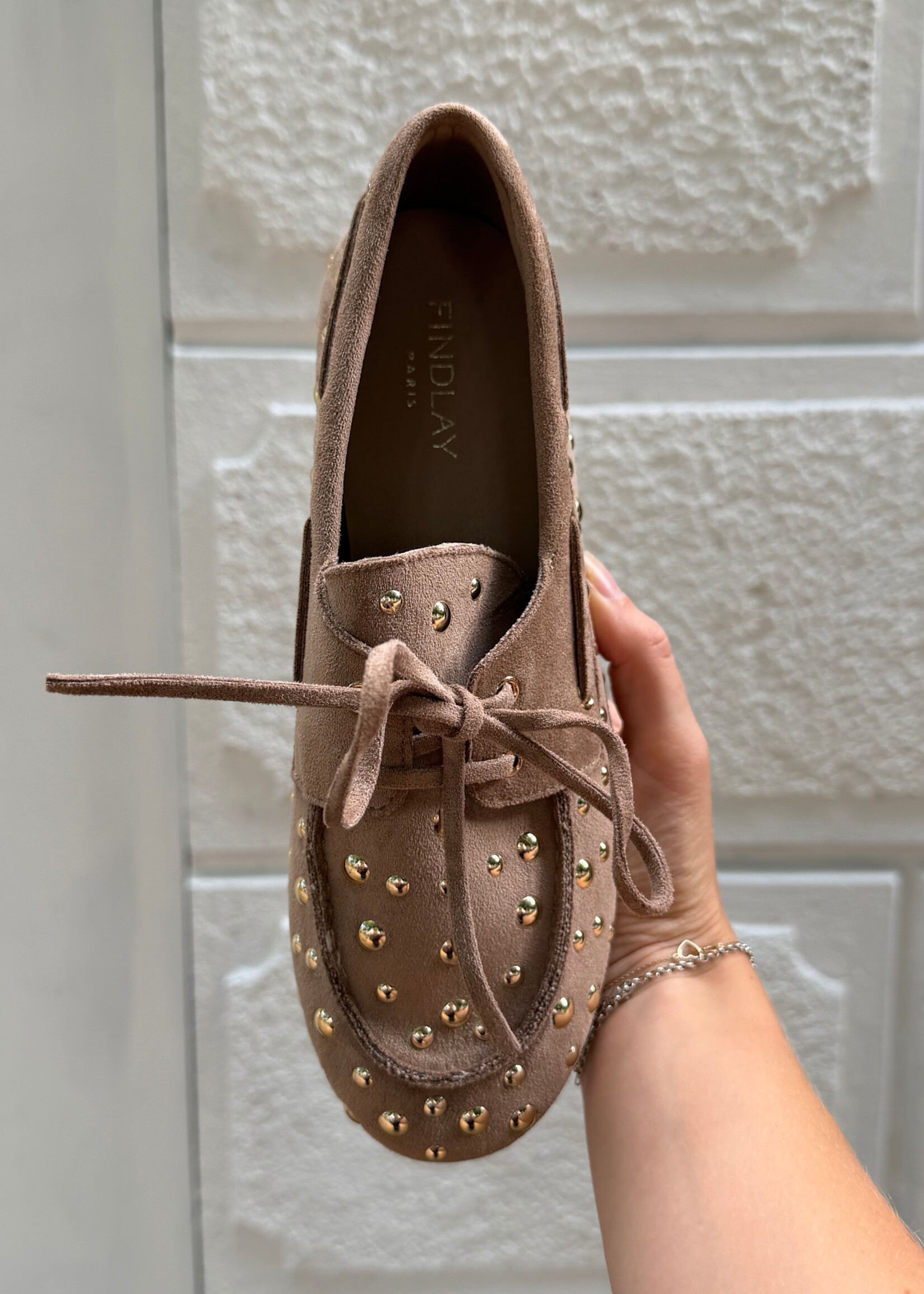 Flo Boutique Loafer Studs Taupe