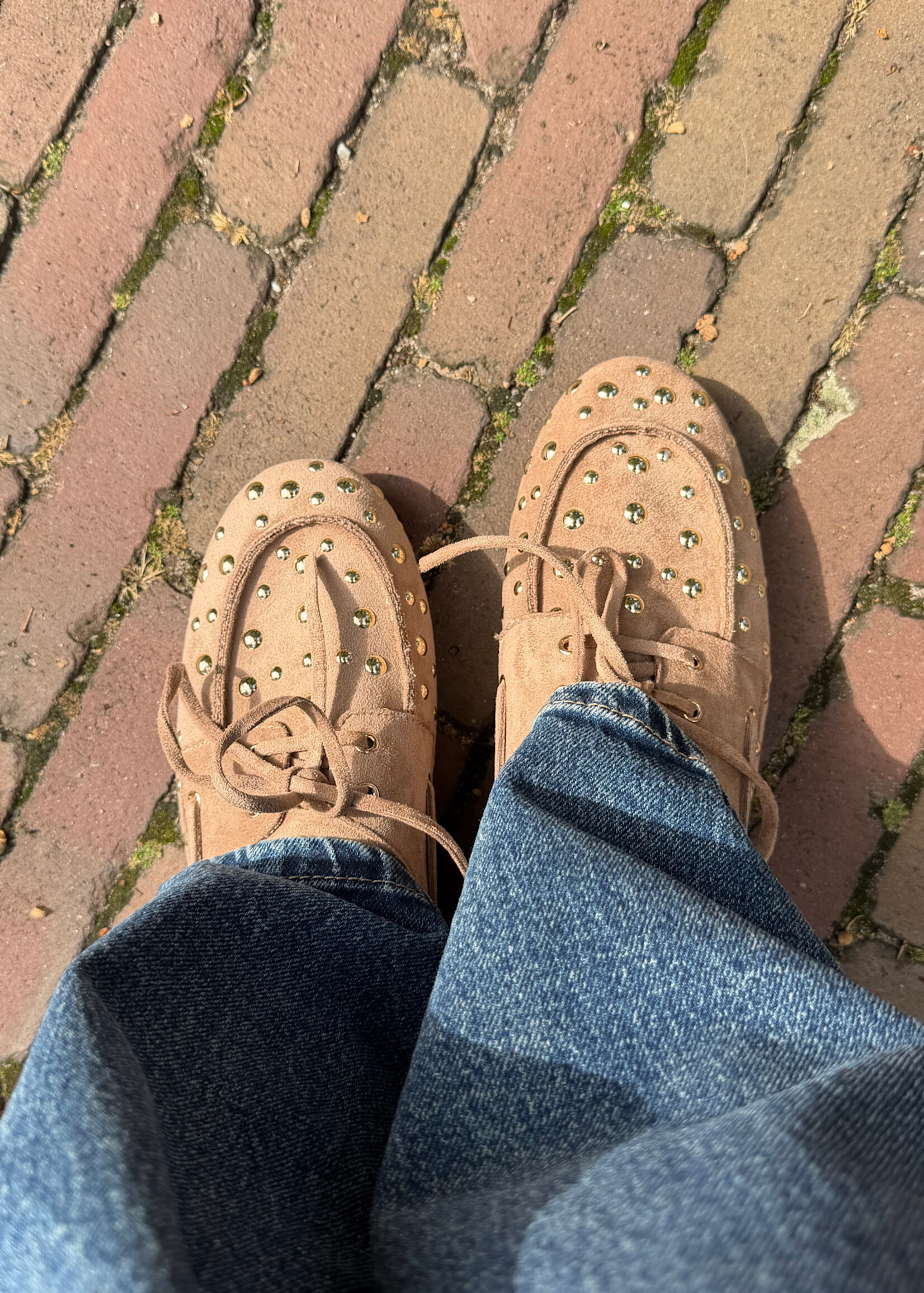 Flo Boutique Loafer Studs Taupe