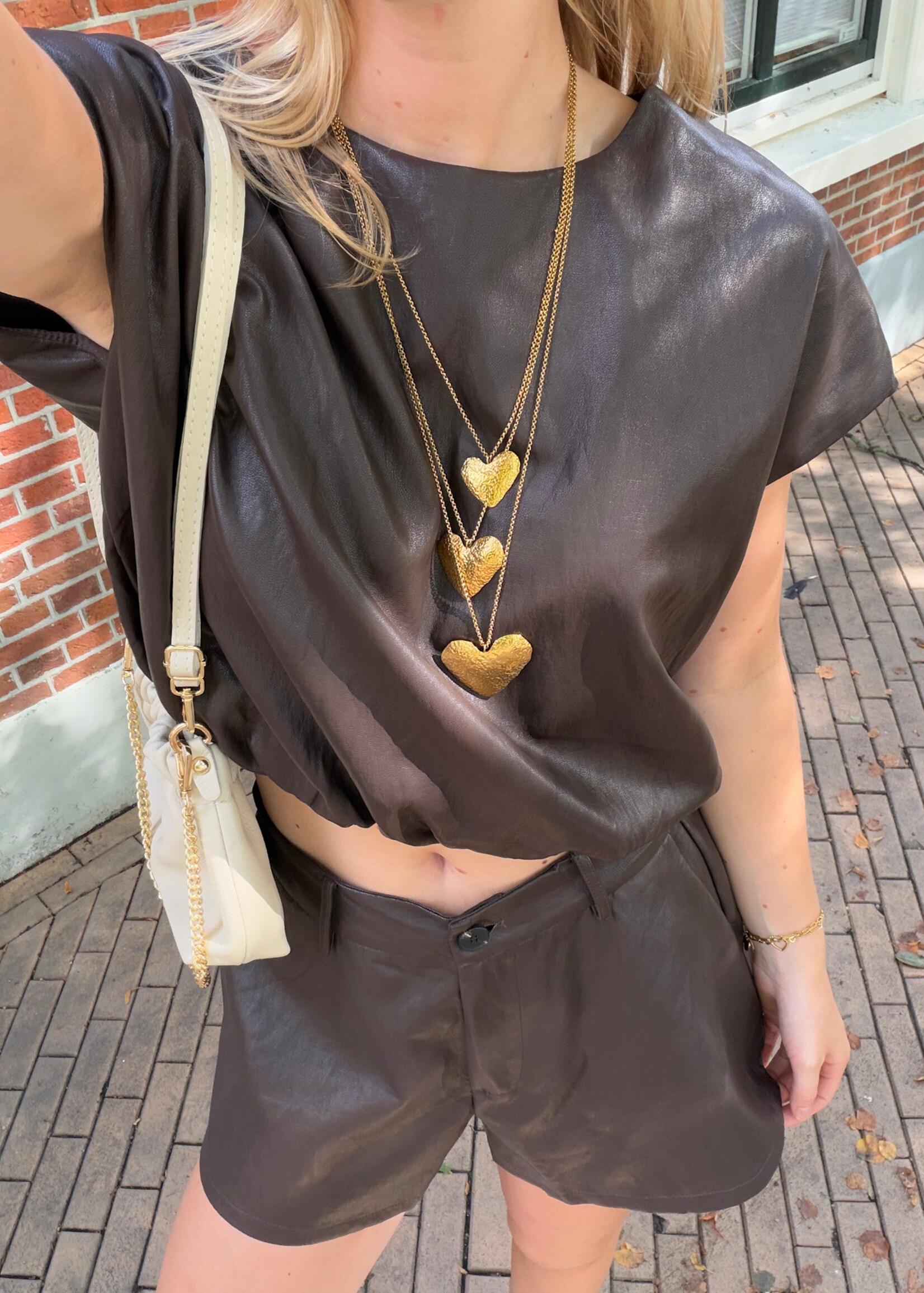 Flo Boutique PU Leather Short Linn Brown