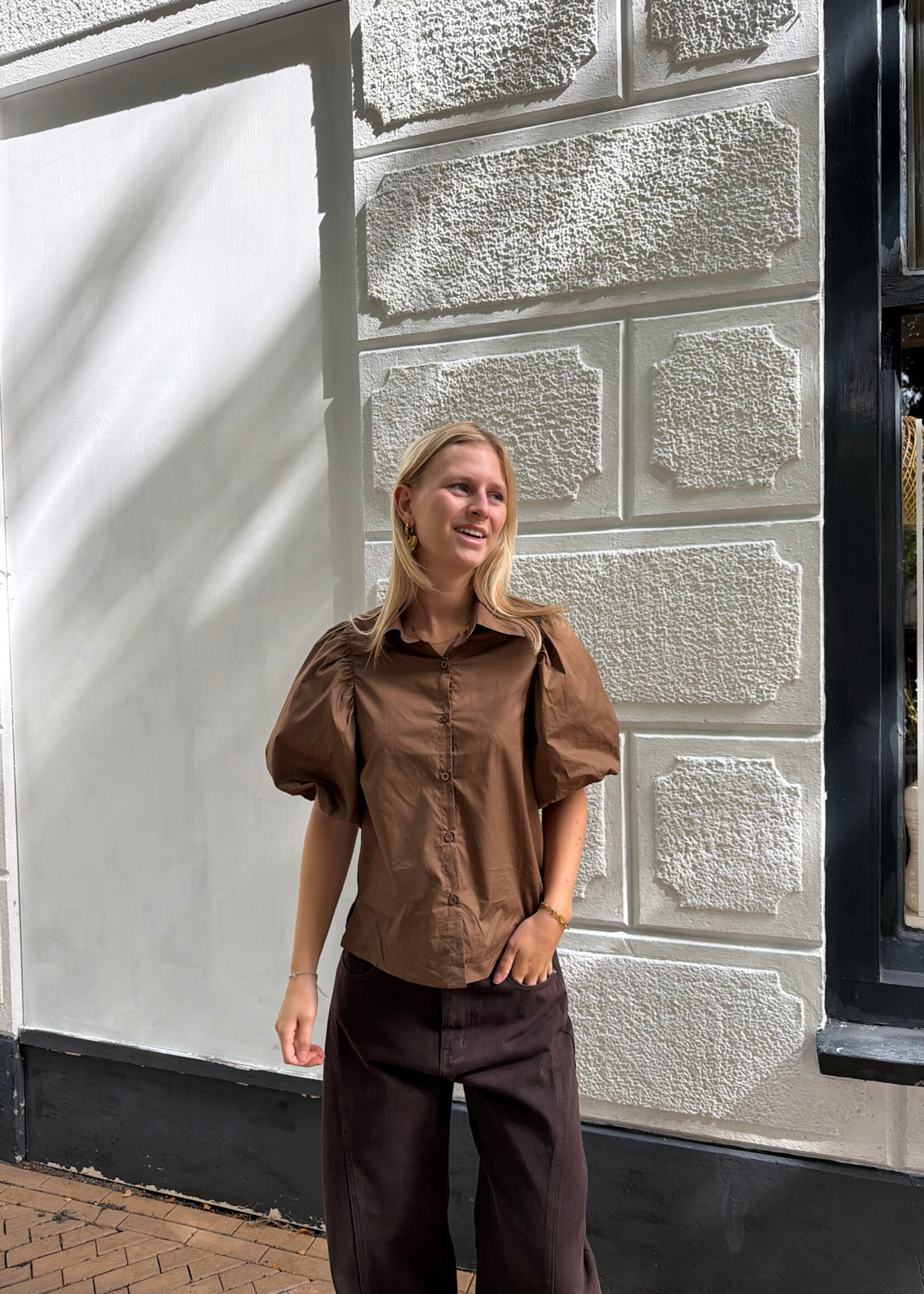 Flo Boutique Blouse Mia Marron