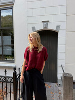 Flo Boutique Trui Bloem Bordeaux