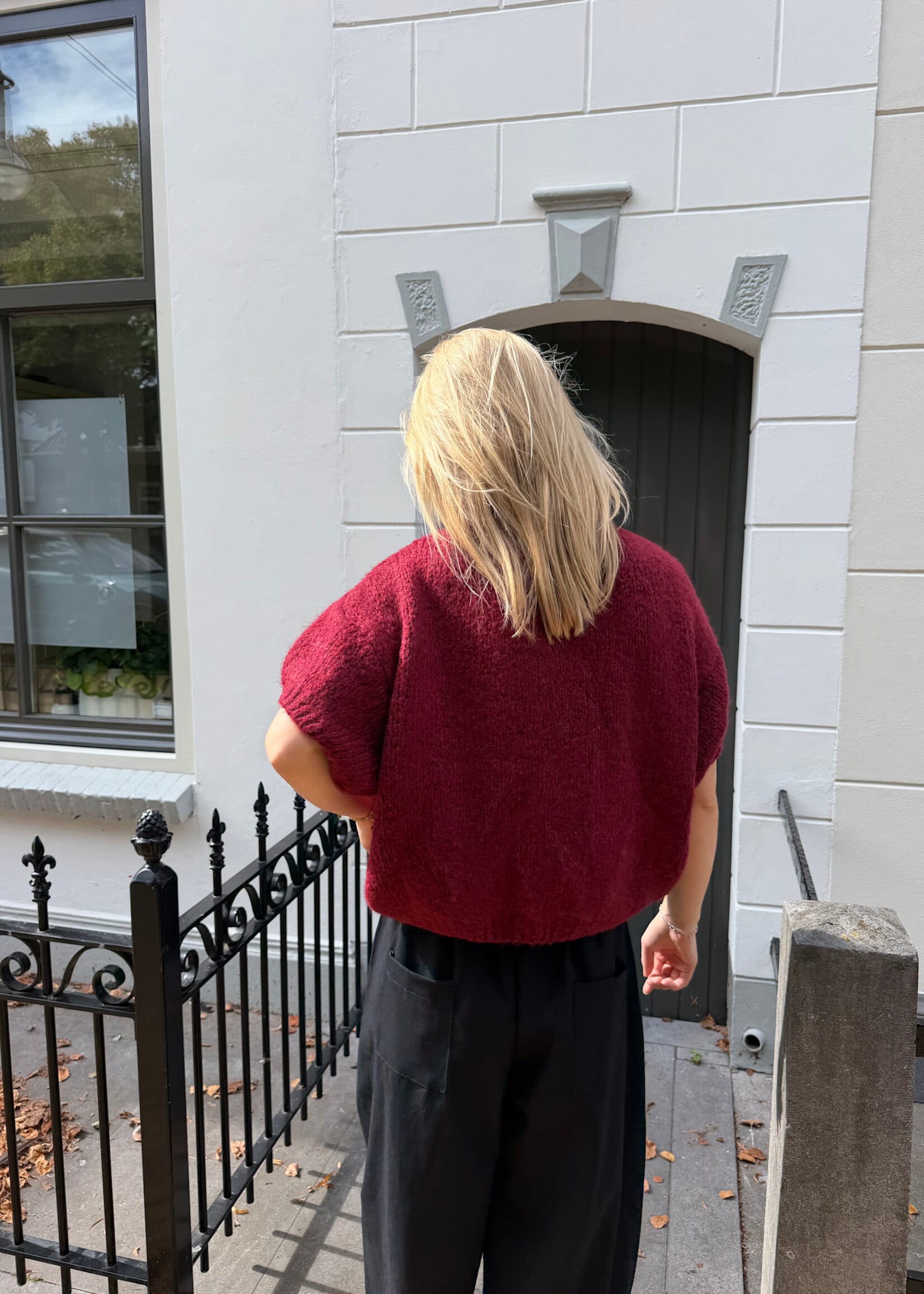 Flo Boutique Trui Bloem Bordeaux