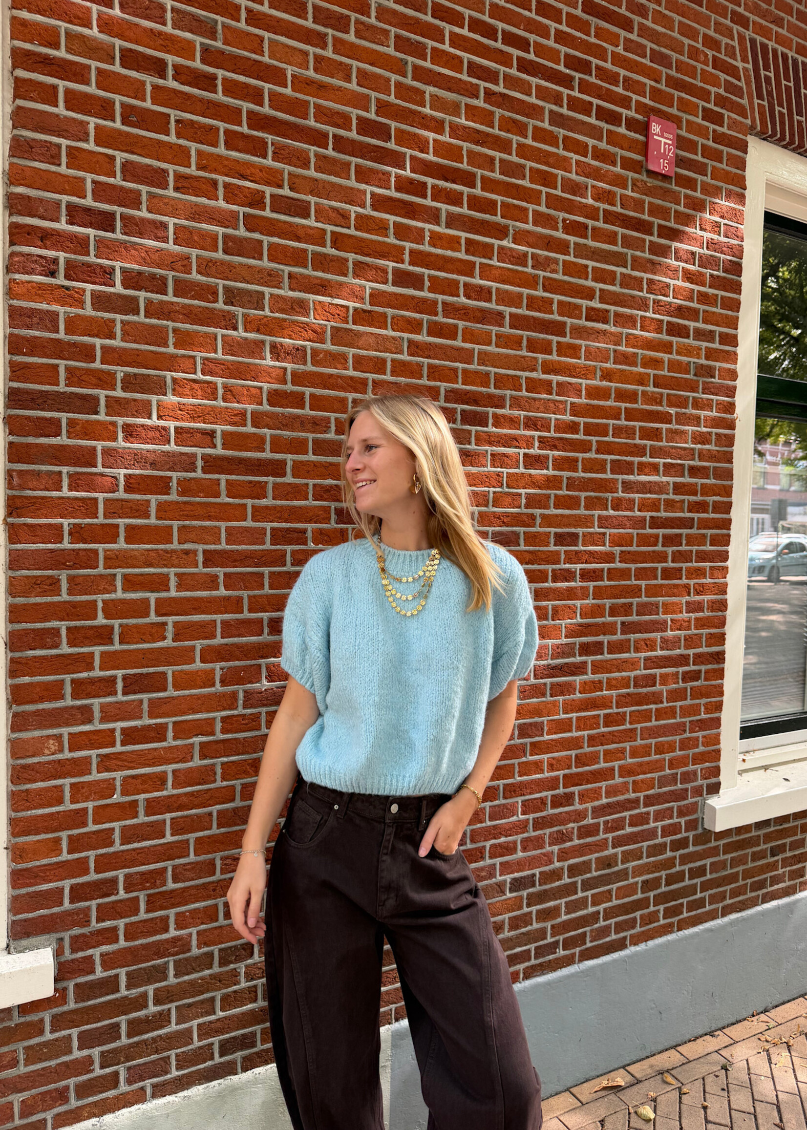 Flo Boutique Trui Bloem Blue