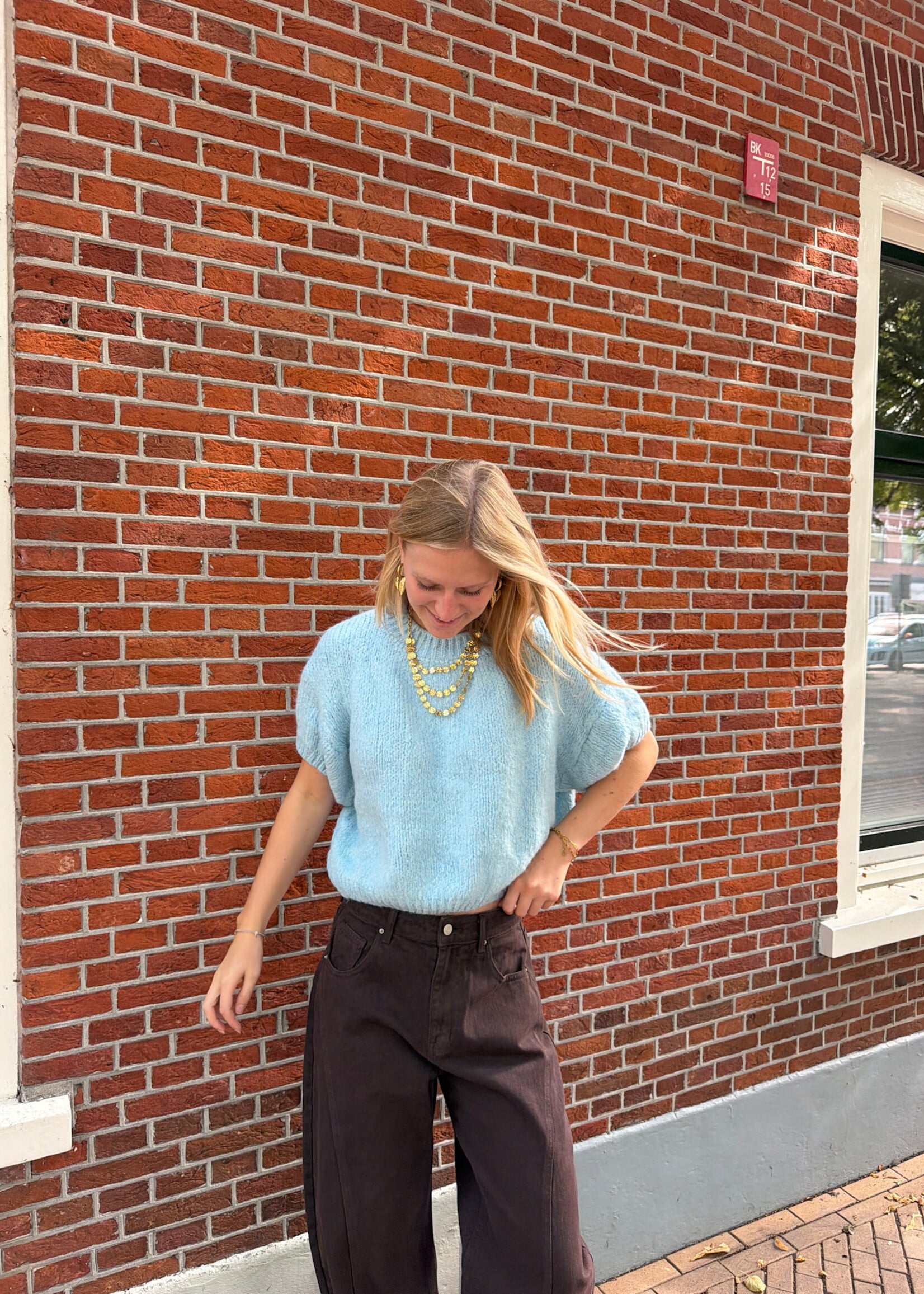 Flo Boutique Trui Bloem Blue