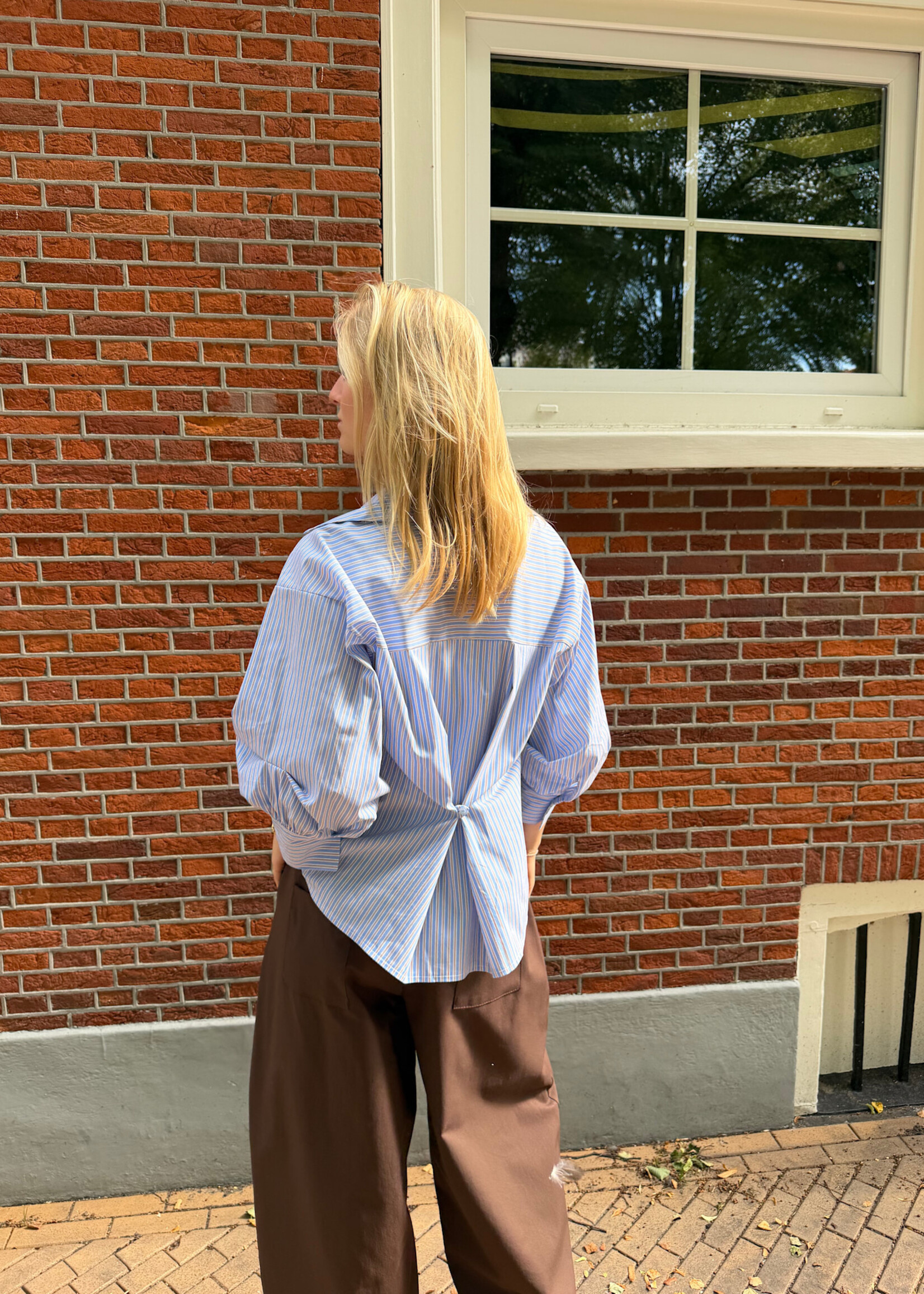 Flo Boutique Striped Blouse Fleur Light Blue