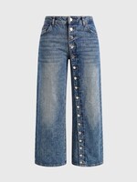 Flo Boutique Button Jeans Vic Mid Blue