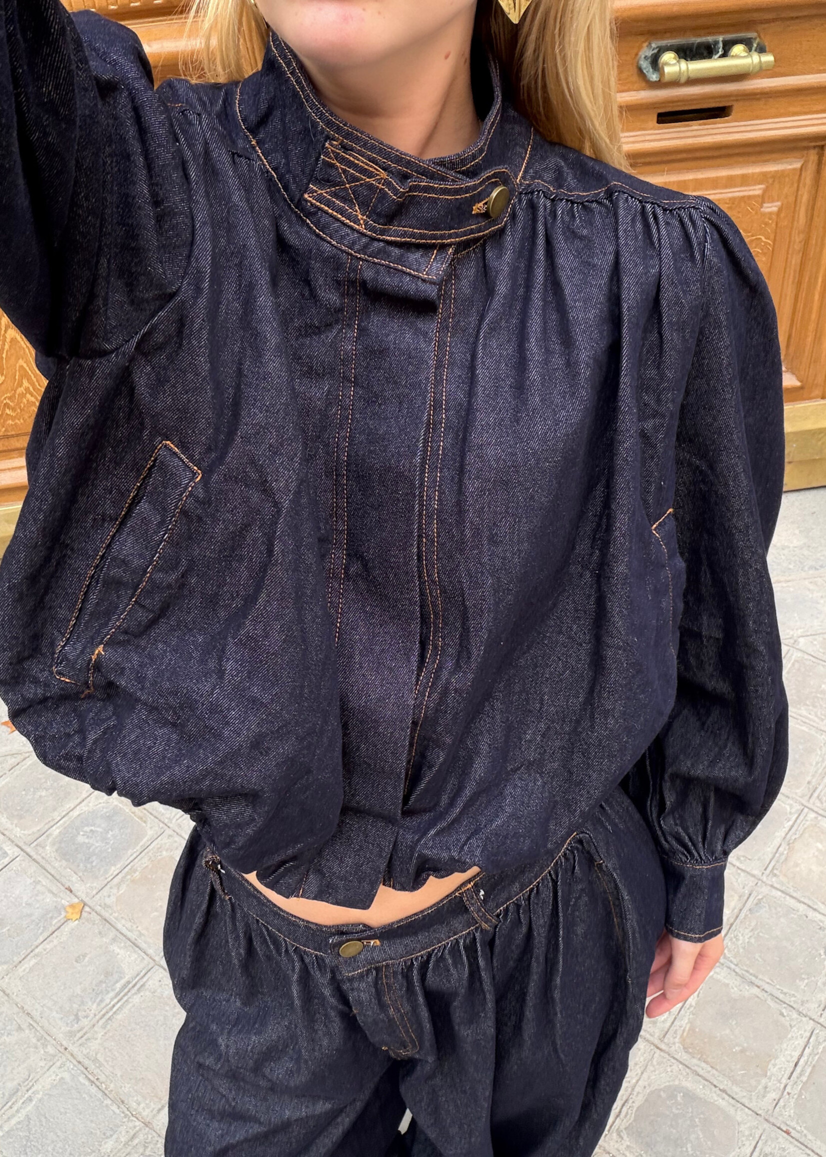 Flo Boutique Denim Top Jolijn