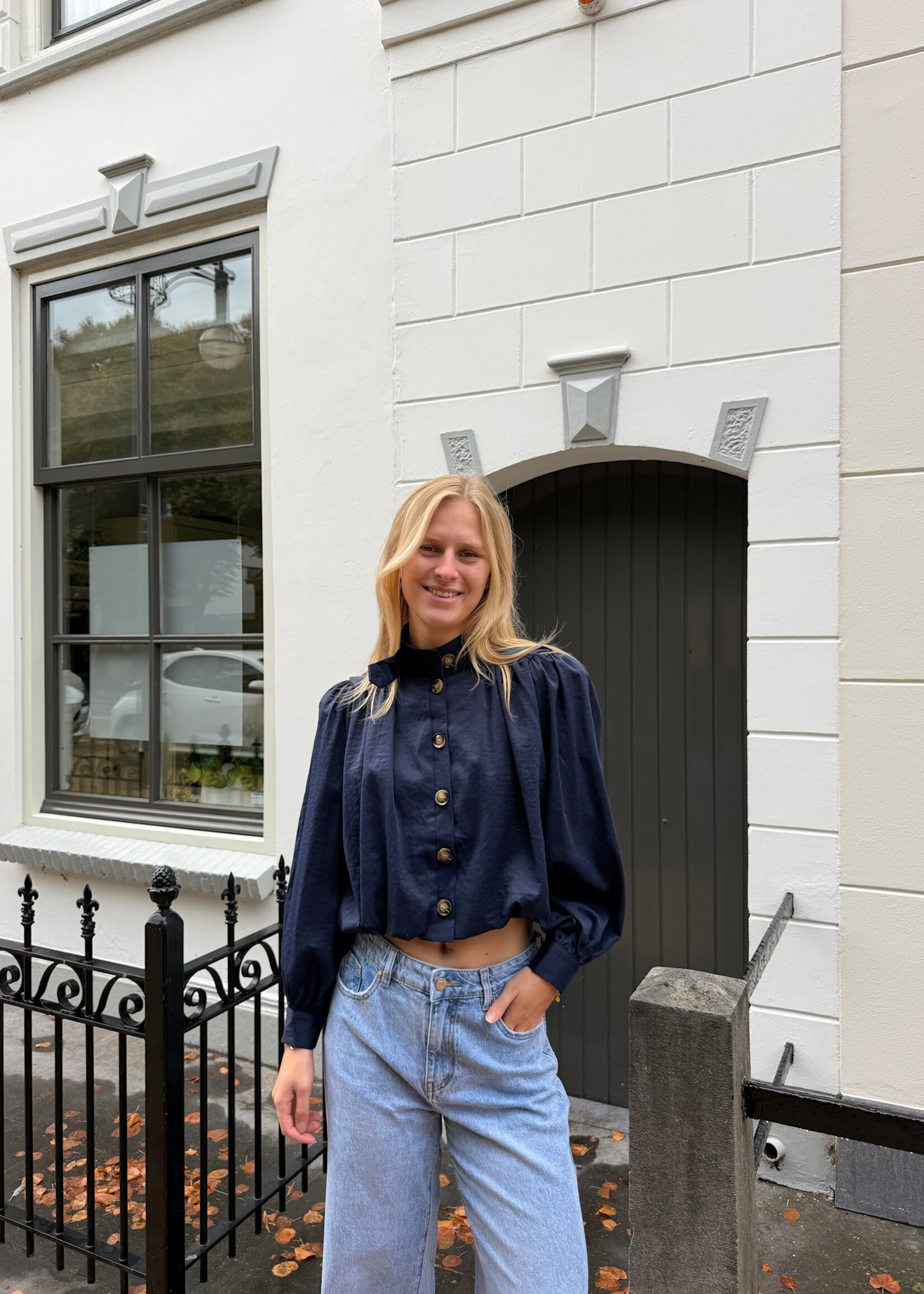 Flo Boutique Top Lena Navy