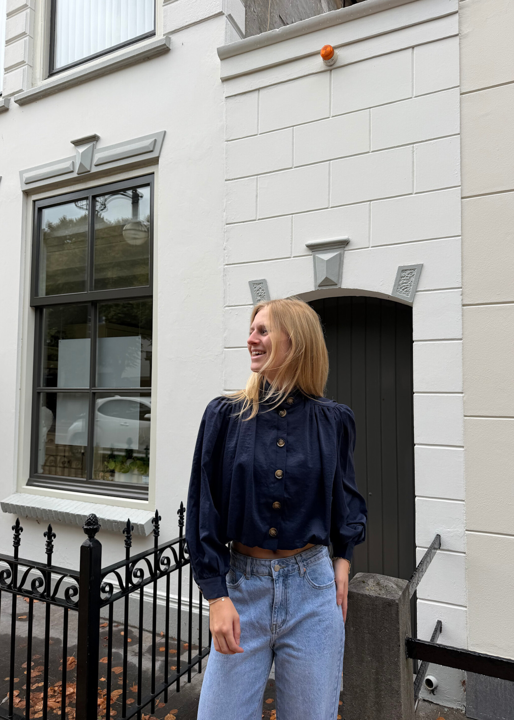 Flo Boutique Top Lena Navy