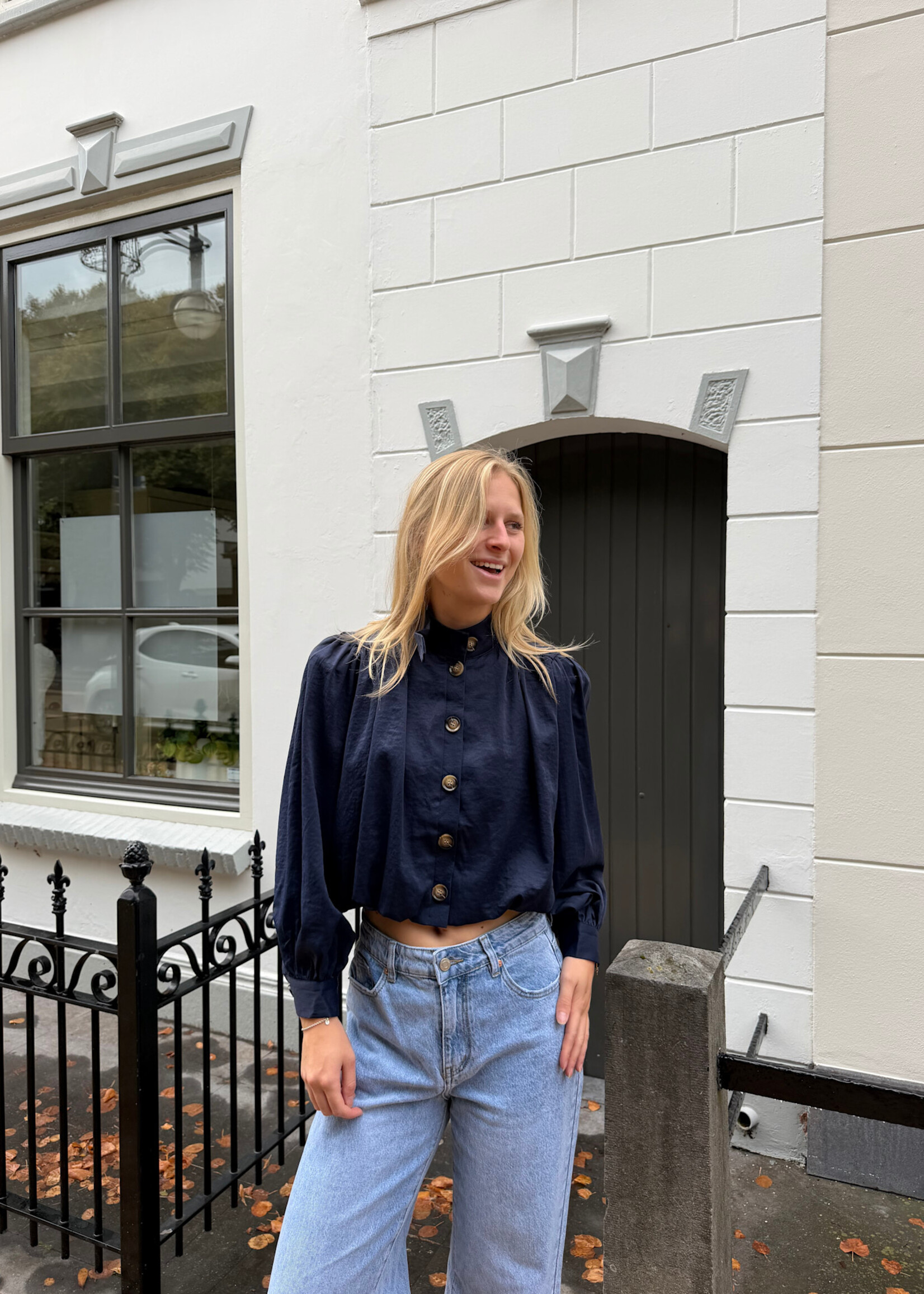 Flo Boutique Top Lena Navy