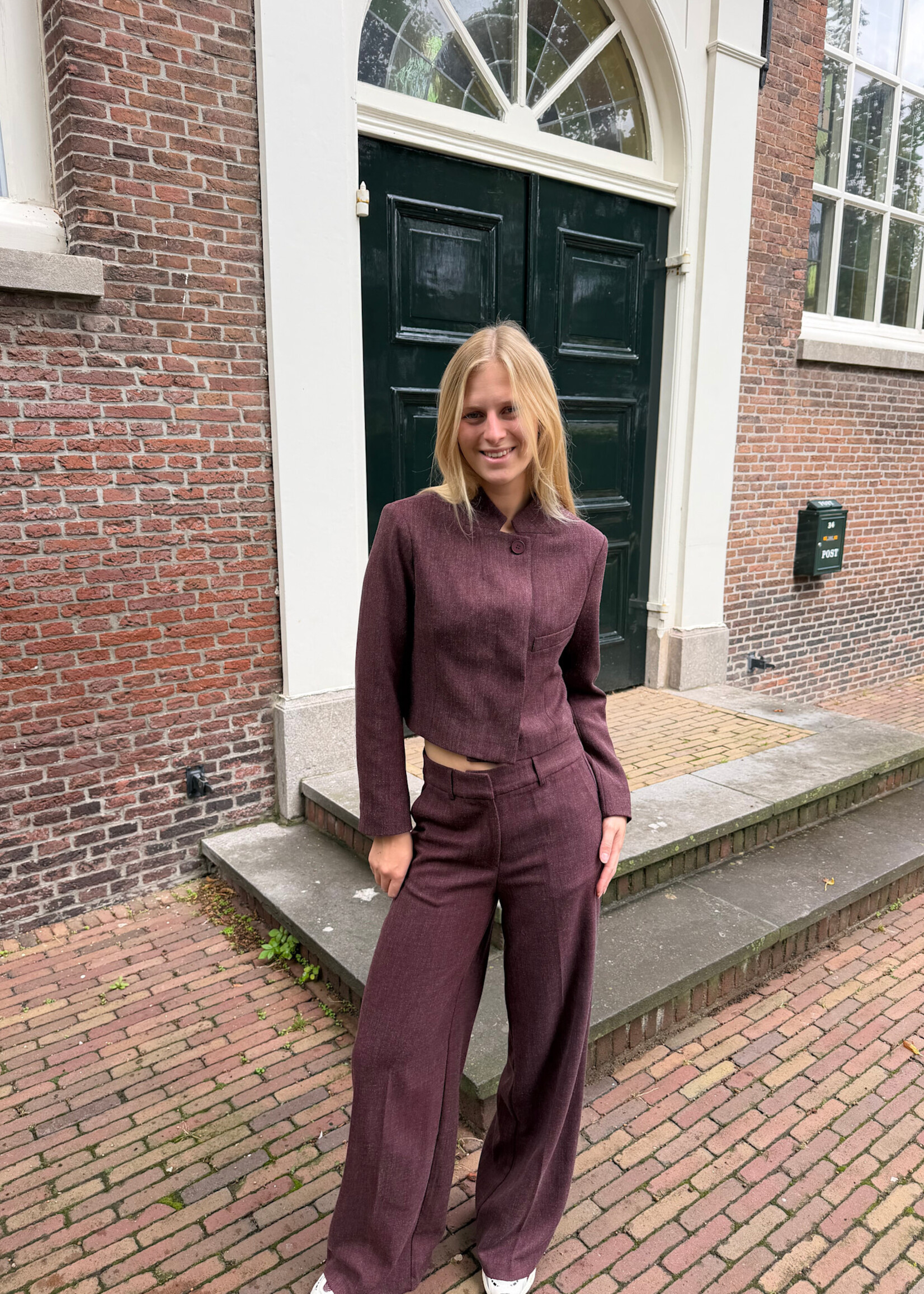 Flo Boutique Pantalon Niene Bordeaux