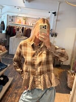 Flo Boutique Checked Blouse Lotte Brown