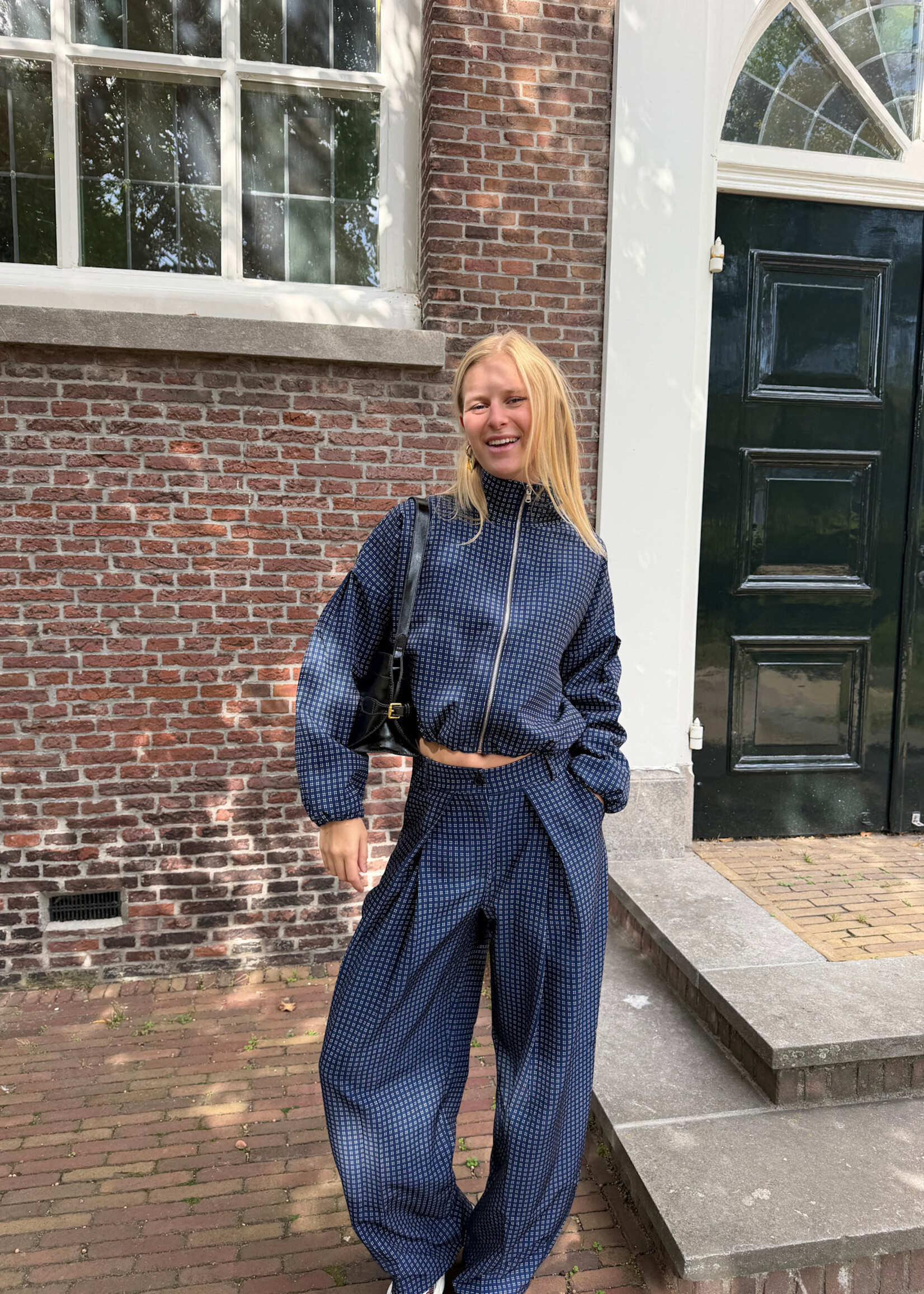 Flo Boutique Checked Jacket Beline Navy