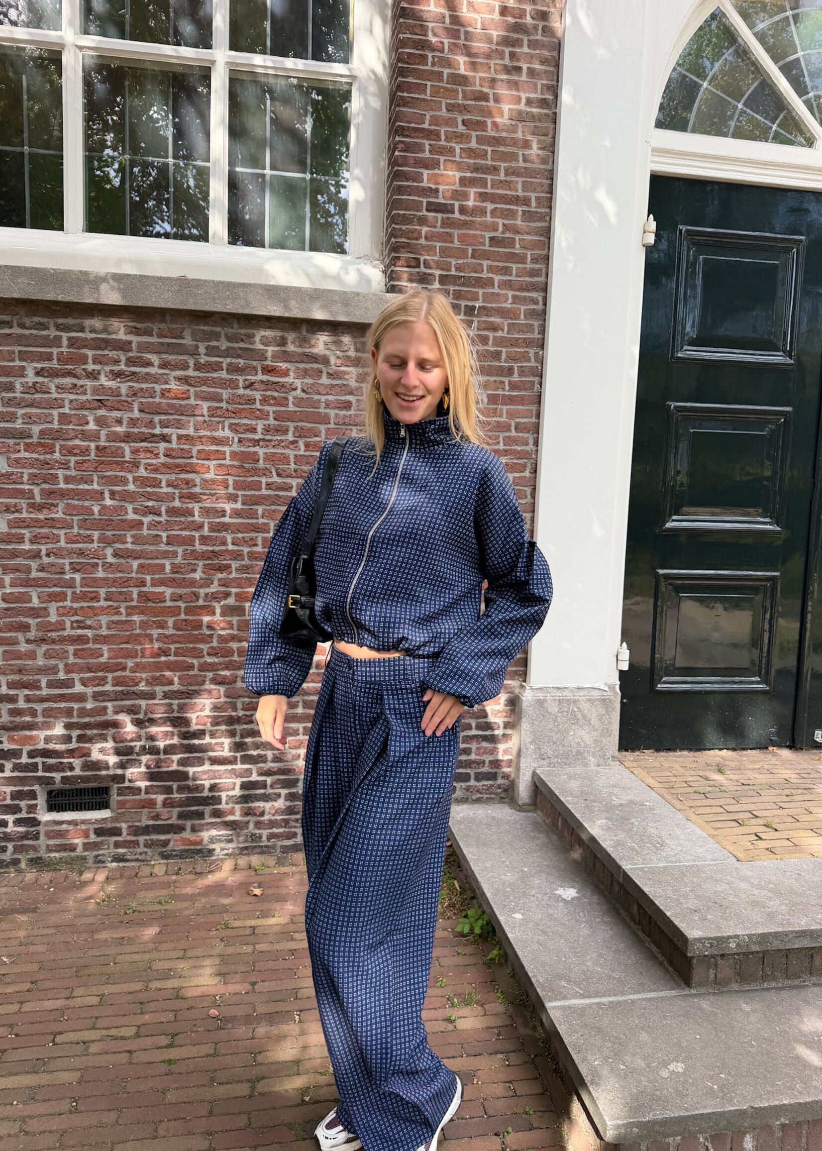 Flo Boutique Checked Jacket Beline Navy