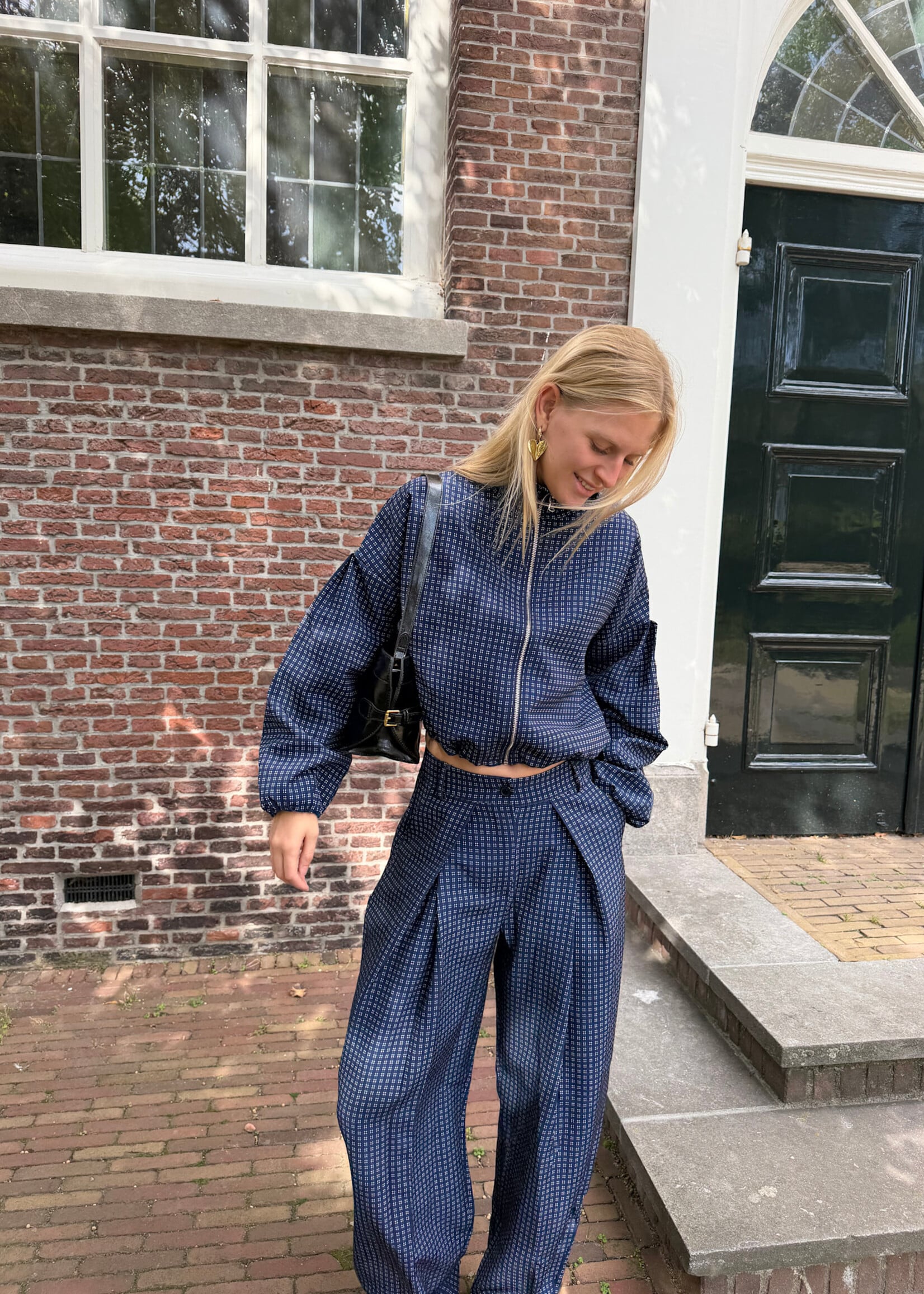 Flo Boutique Checked Jacket Beline Navy