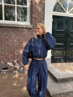 Flo Boutique Checked Jacket Beline Navy
